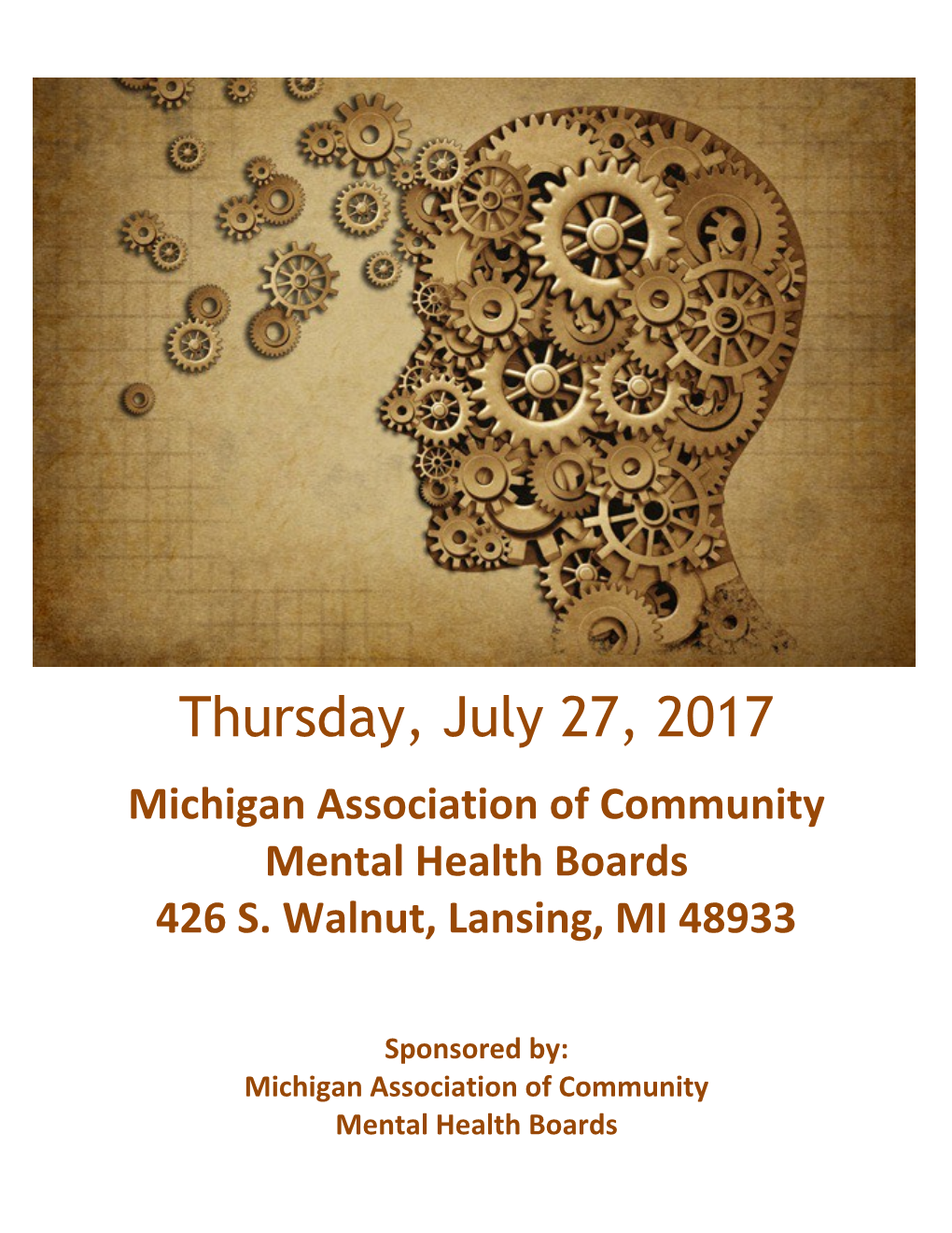 Michigan Association of Community Mental Health Boards 426 S. Walnut, Lansing, MI 48933