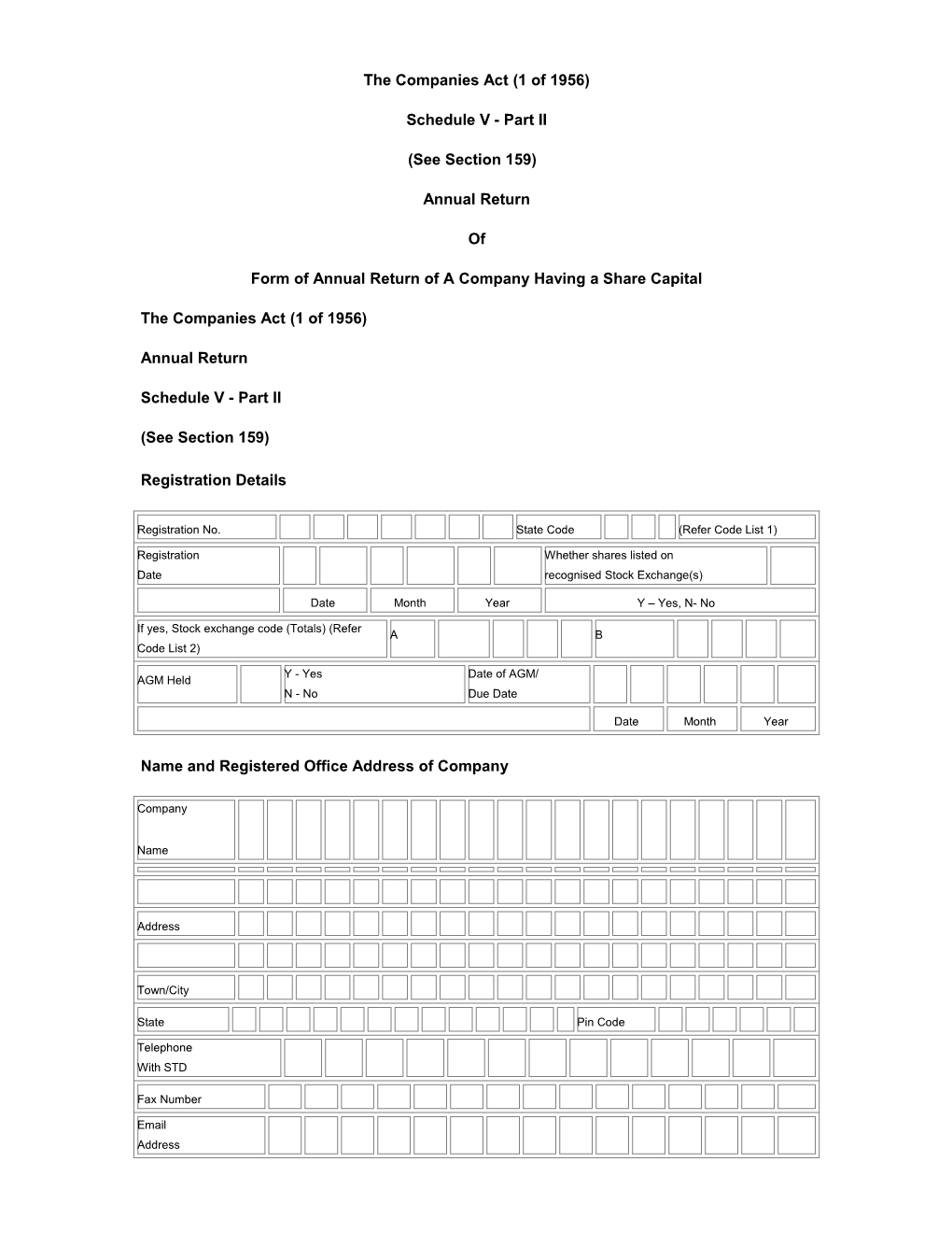 The Companies Act (1 of 1956)