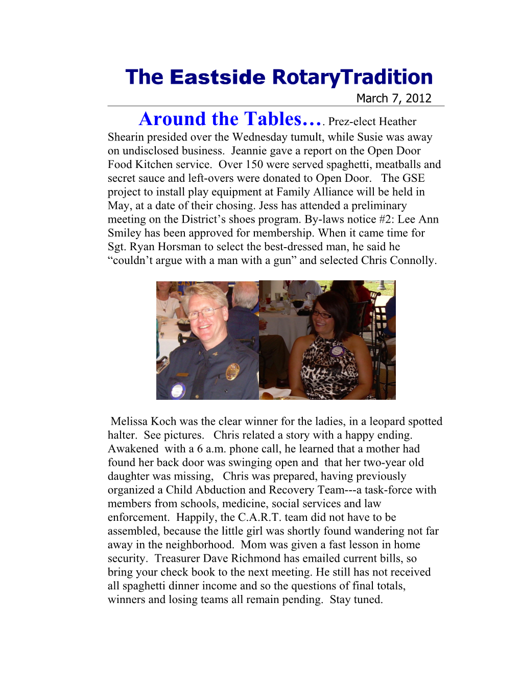 The Eastside Rotarytradition