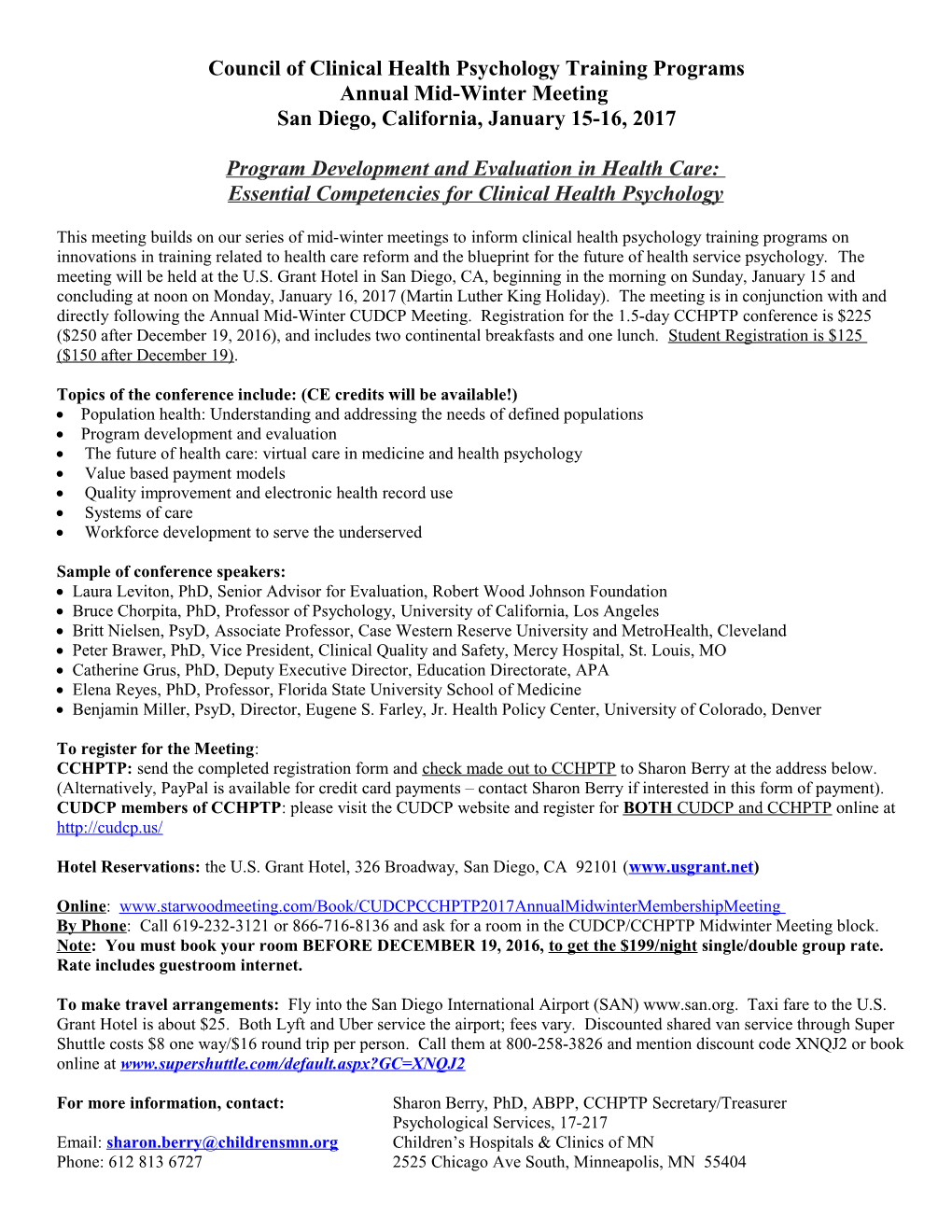 Council of Clinical Health Psychology Training Programs