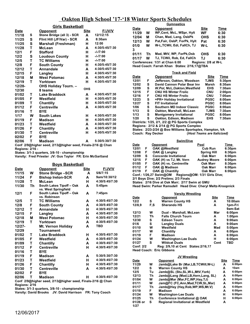 Conf 2/9 Higher Seed, 2/13 Higher Seed, Finals-2/16 Chan