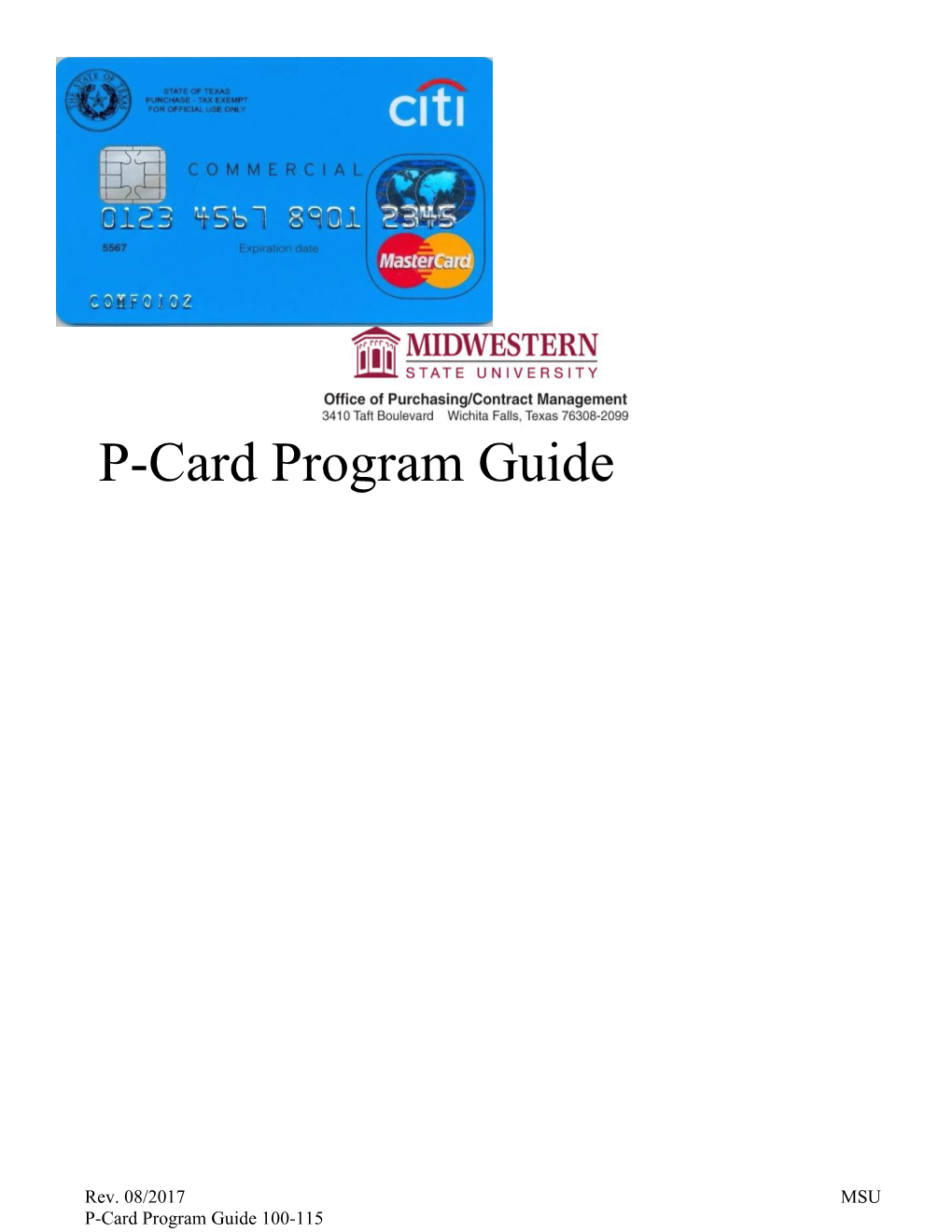 P-Card Program Guide