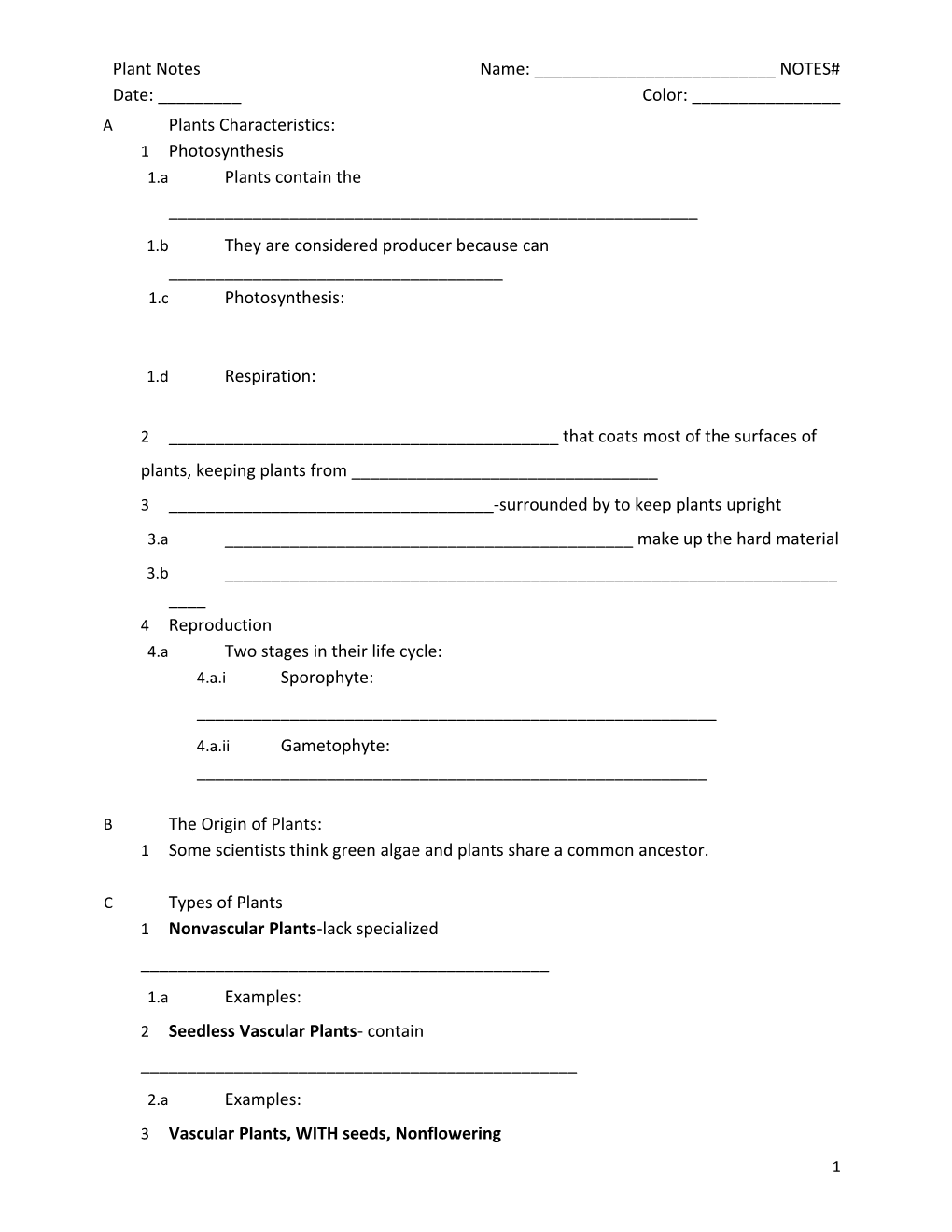 Aplants Characteristics