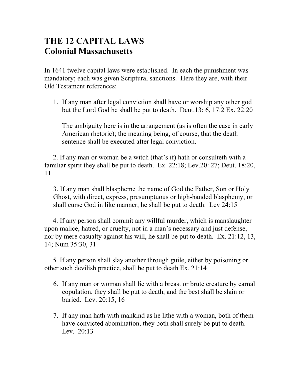 The 12 Capital Laws