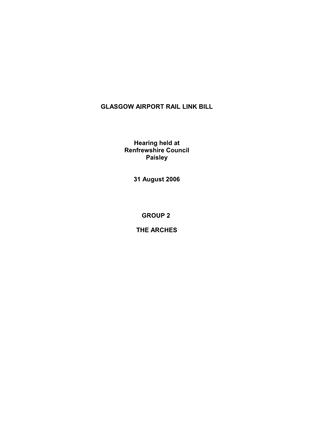 Glasgow Airport Rail Link Bill