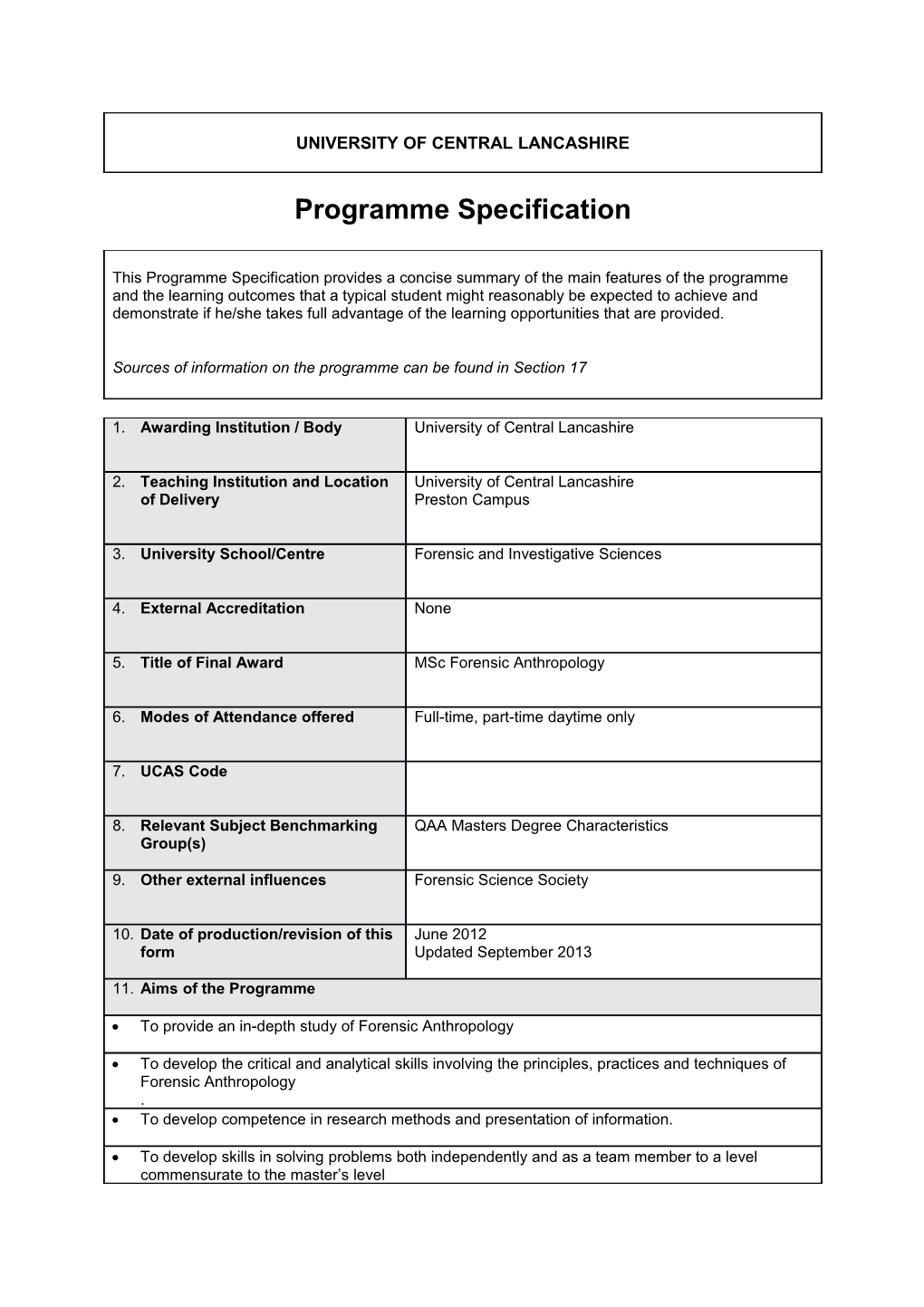 Msc Forensic Anthropology (Sept 2013)