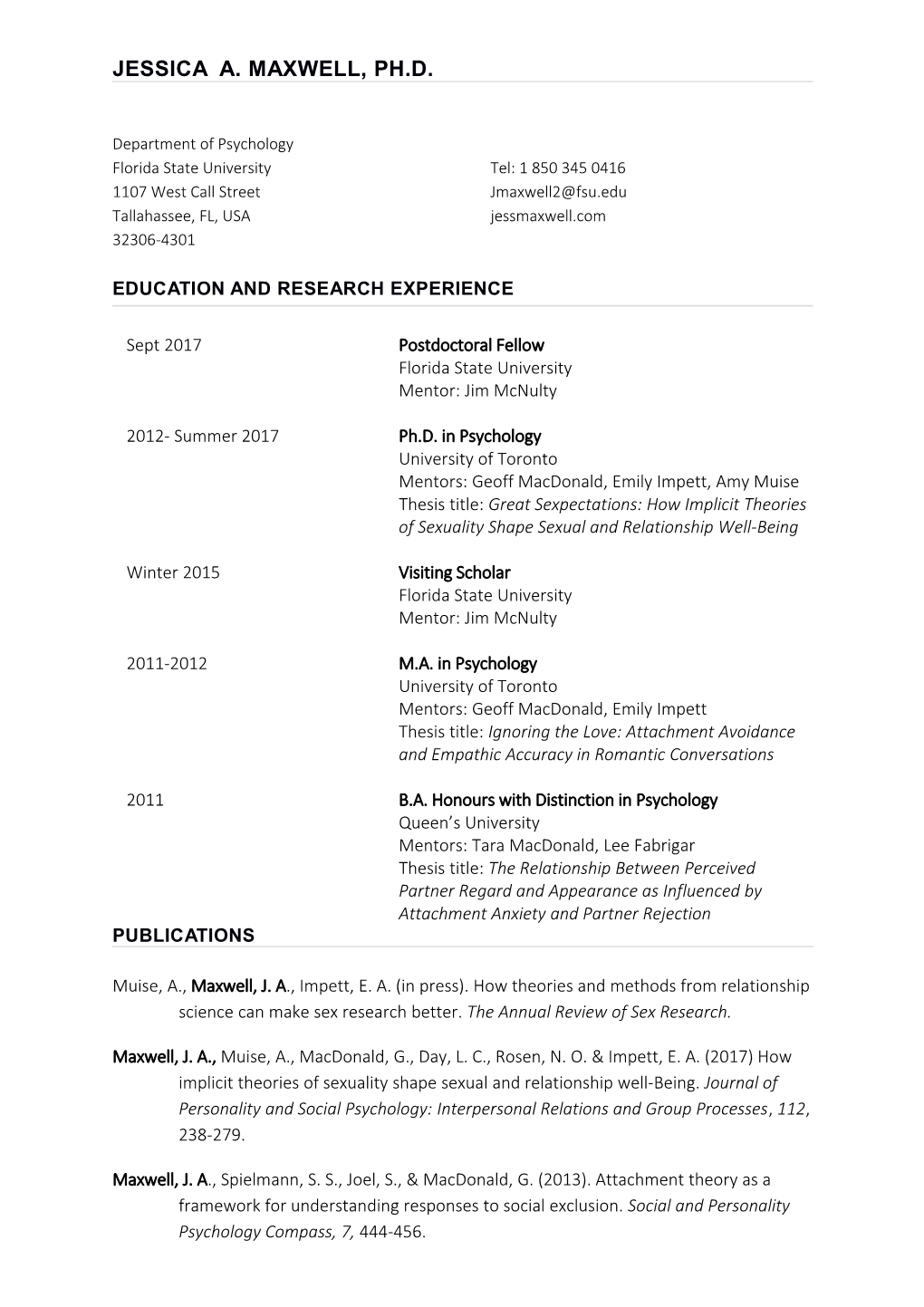 Jessica Maxwell CV 1