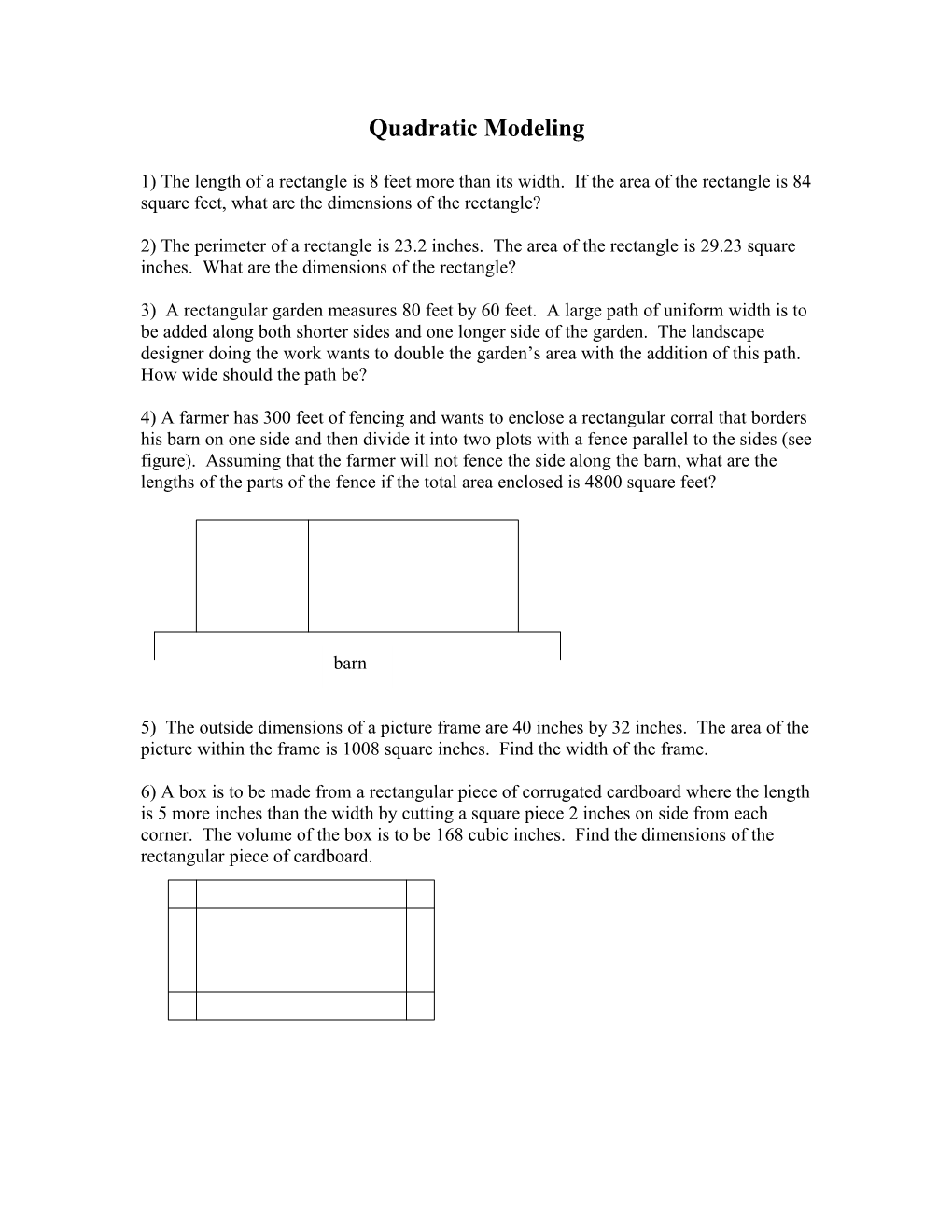 Quadratic Modeling