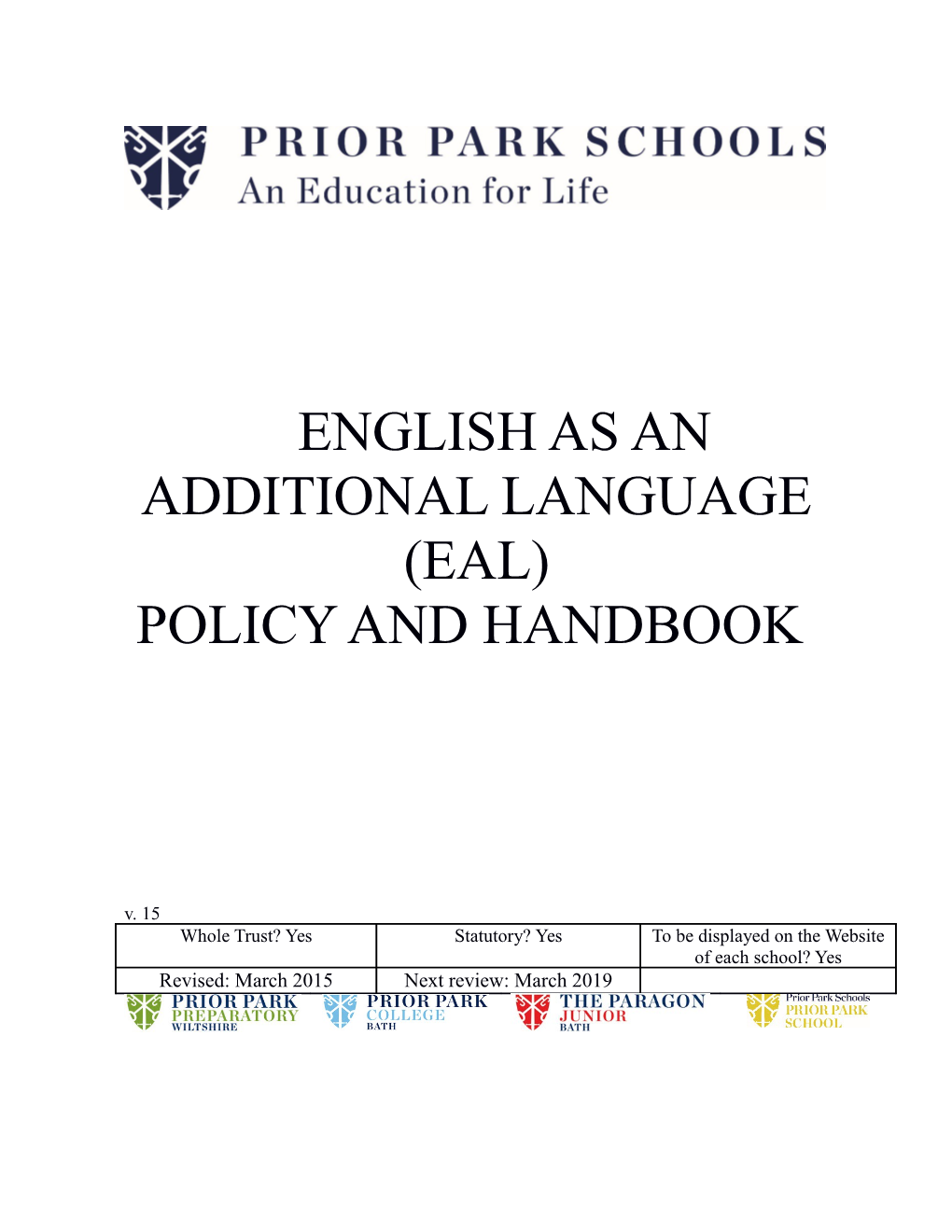 English As an Additional Language (Eal)