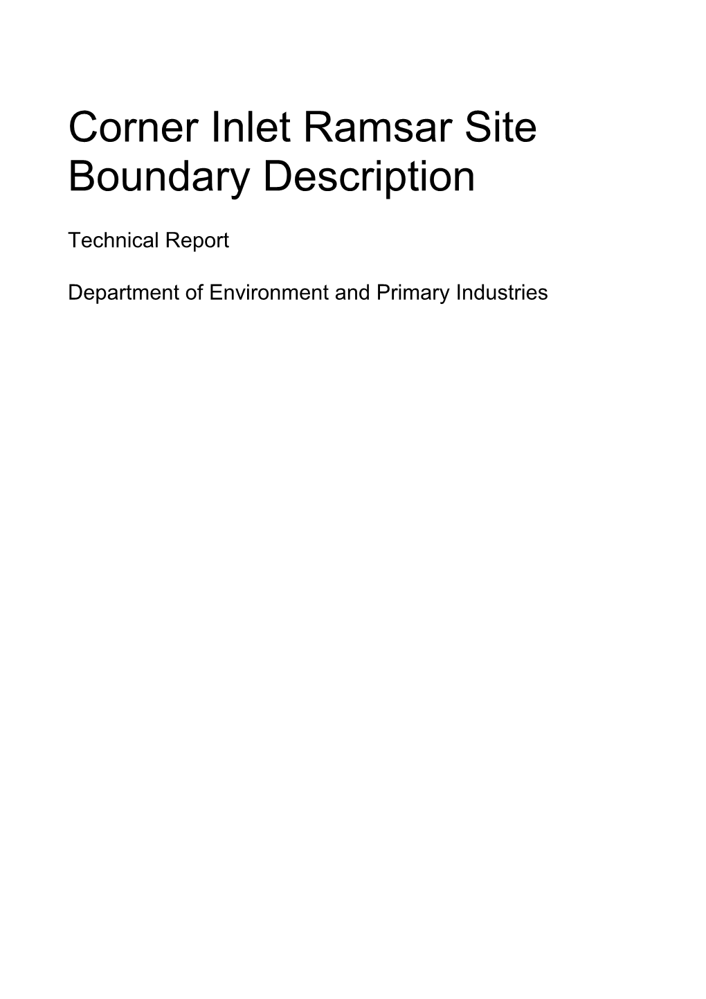 Methodology of RAMSAR GIS Layer Boundary Realignment