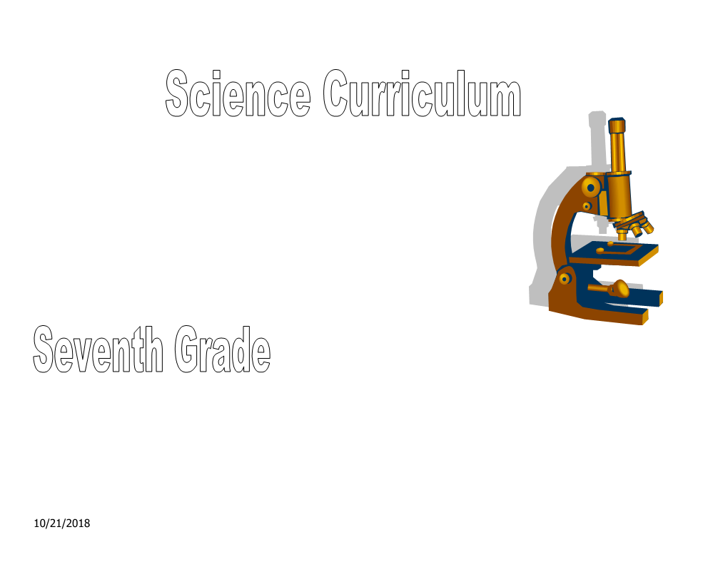 7Th Grade Science Curriculum 2014
