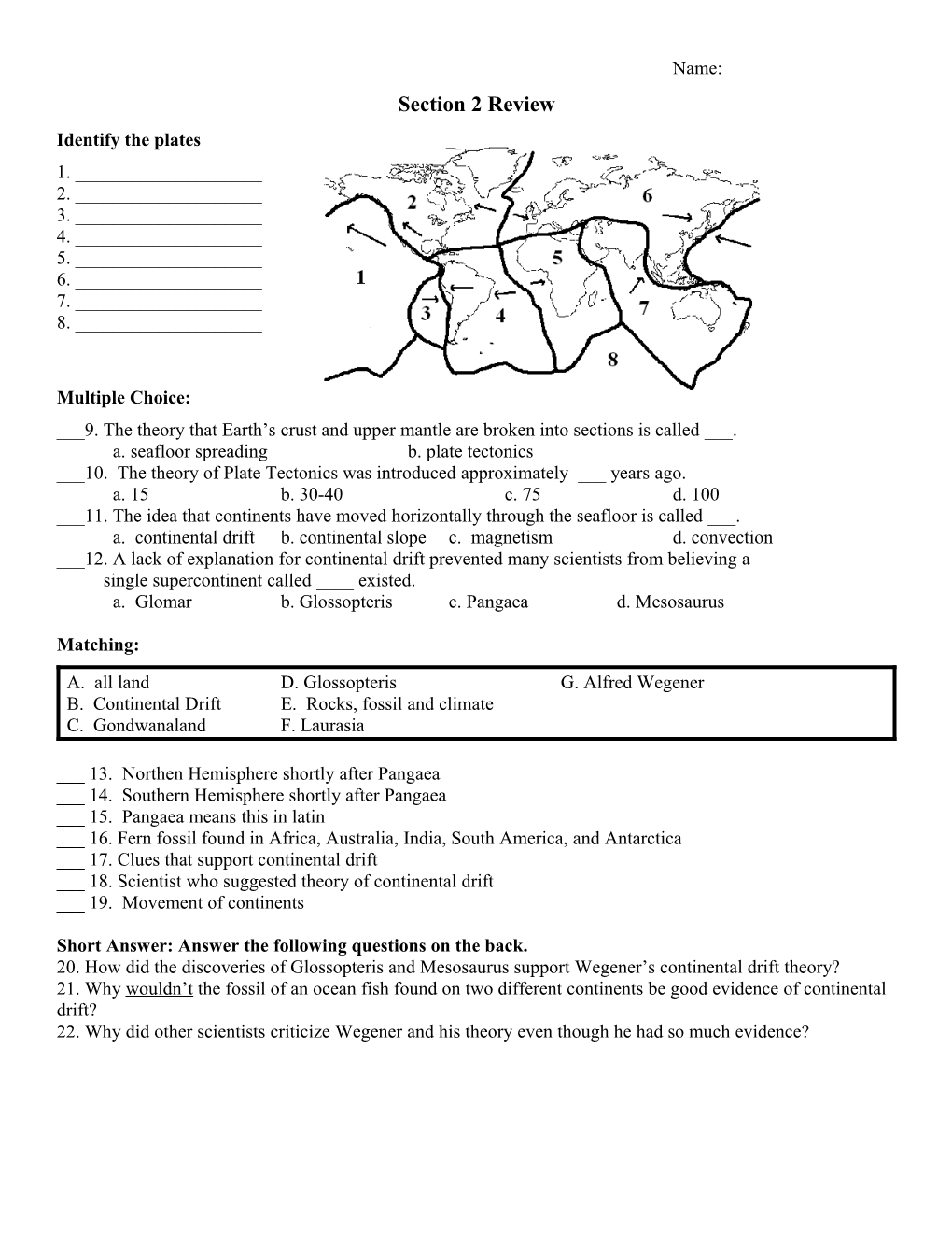 Section 2 Review