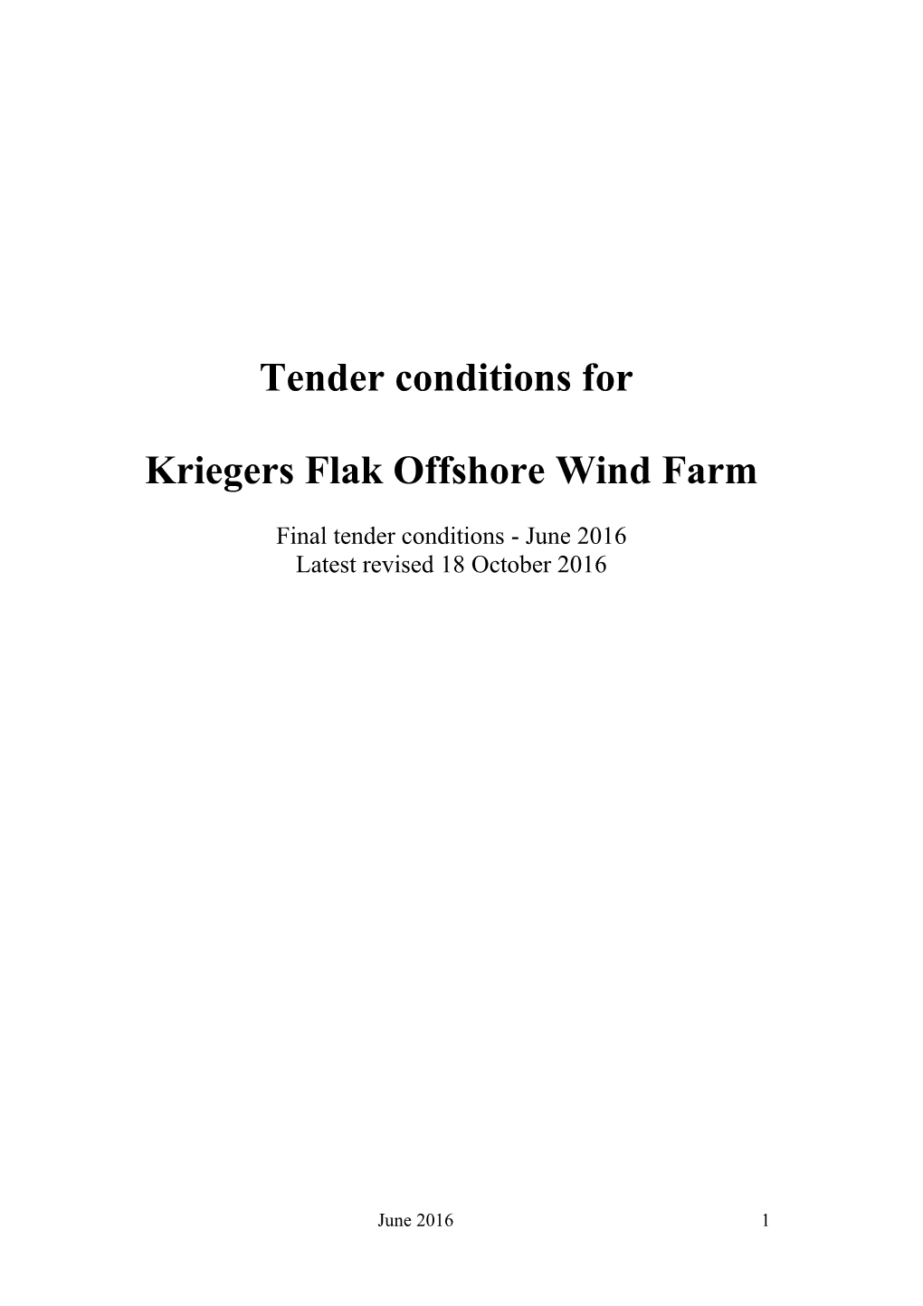 Kriegers Flak Offshore Wind Farm