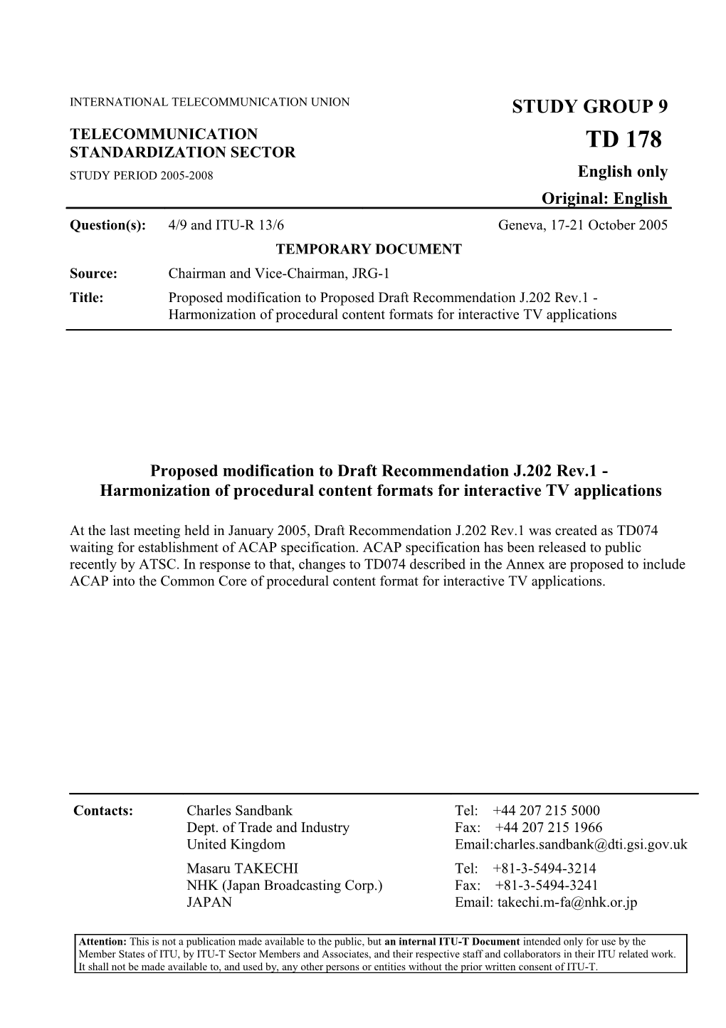 Harmonization of Procedural Content Formats for Interactive TV Applications