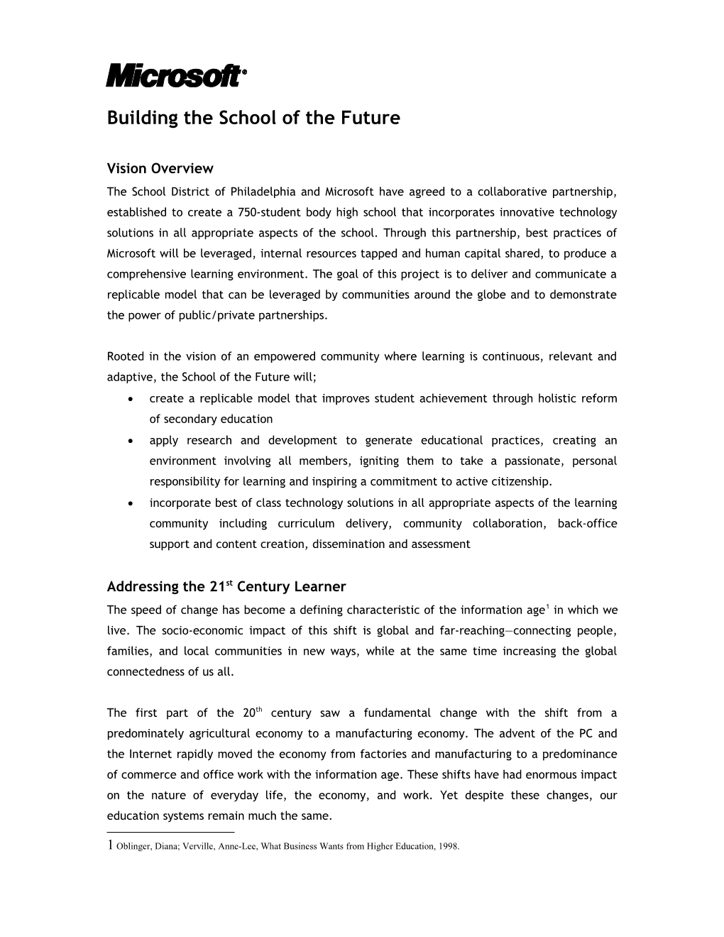 Building the School of the Future