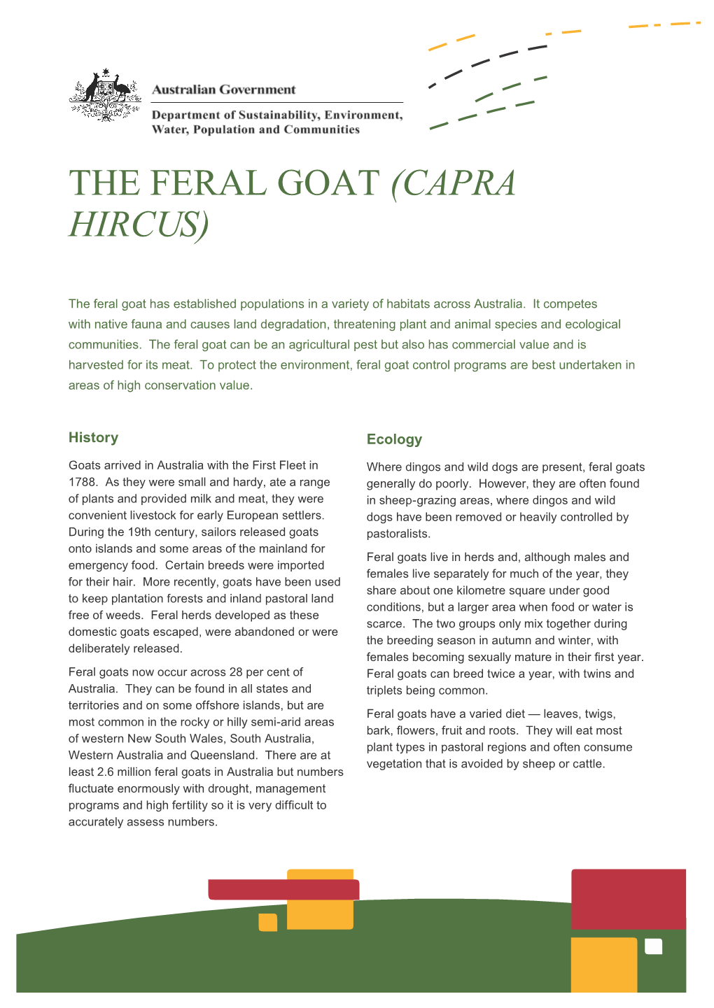 The Feral Goat (Capra Hircus) - Fact Sheet
