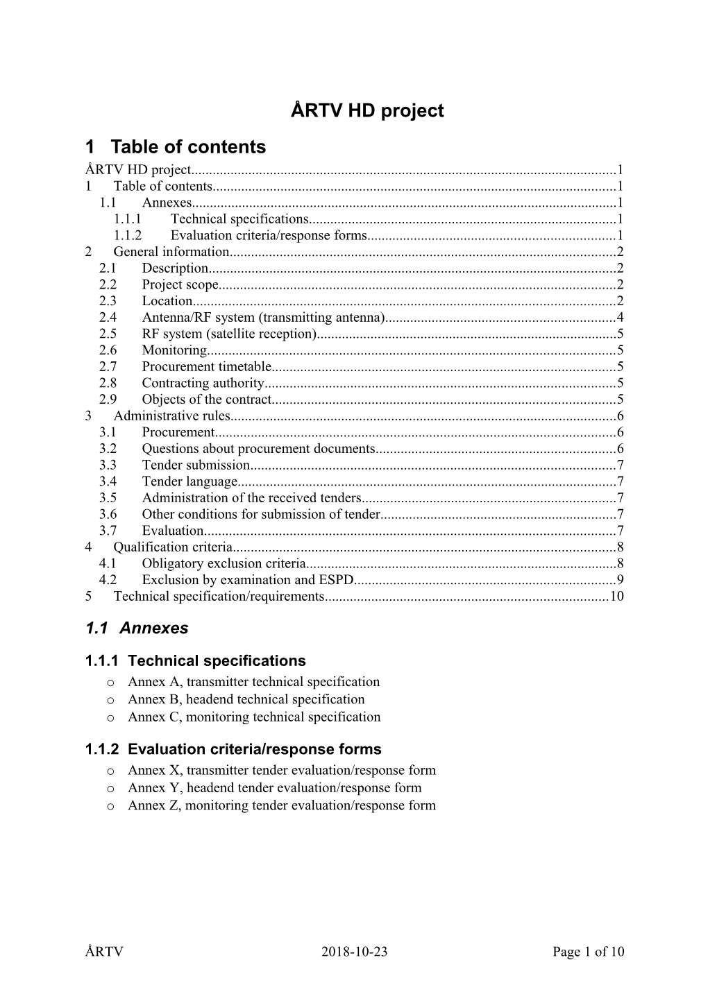 1.1.2Evaluation Criteria/Response Forms