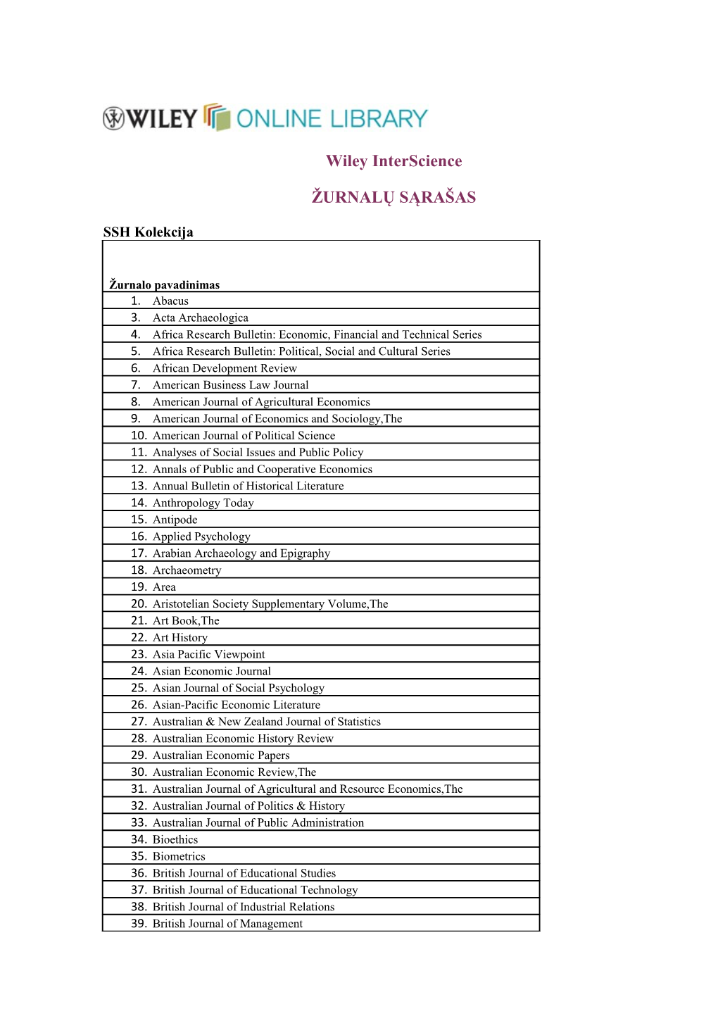 Wiley Interscience