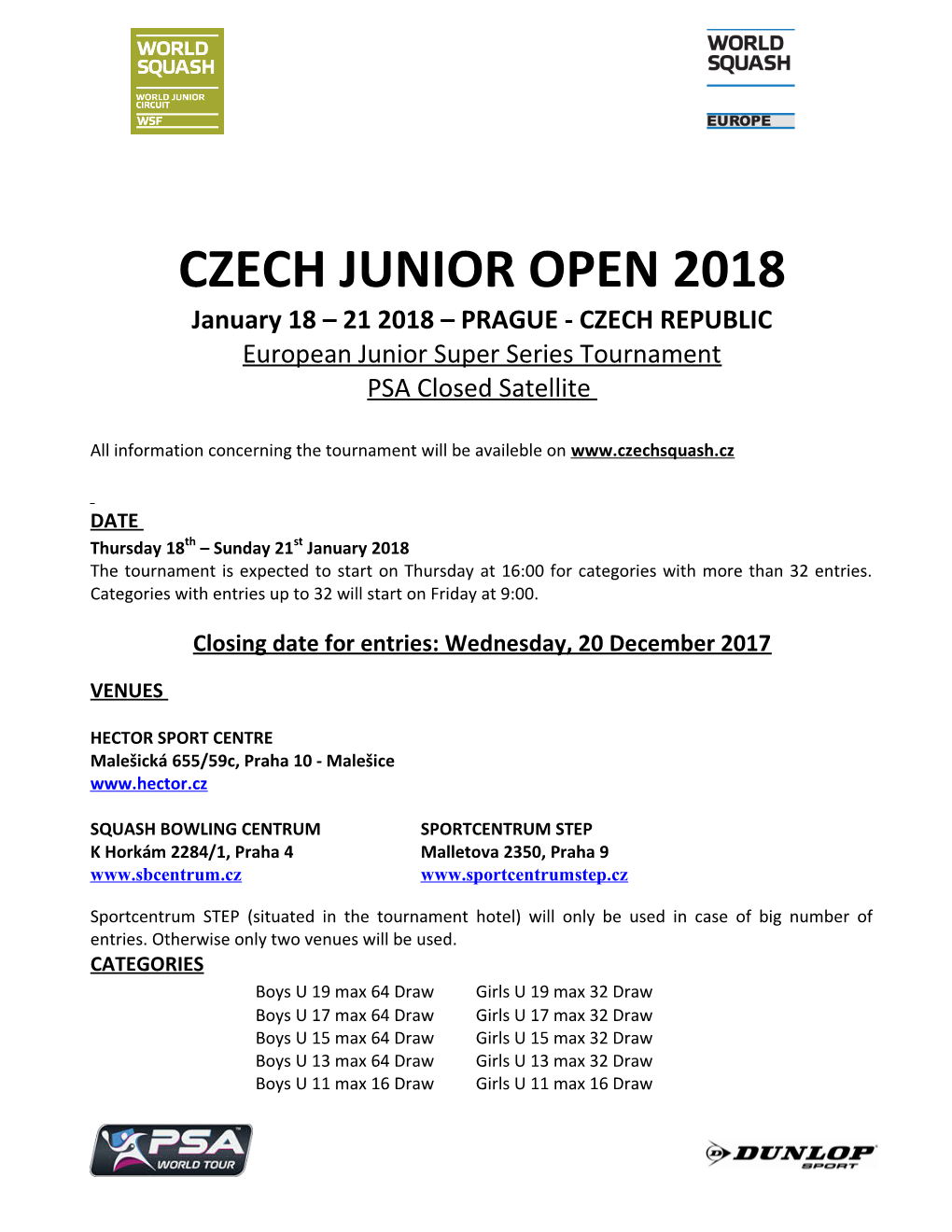 Czech JUNIOR OPEN 2011