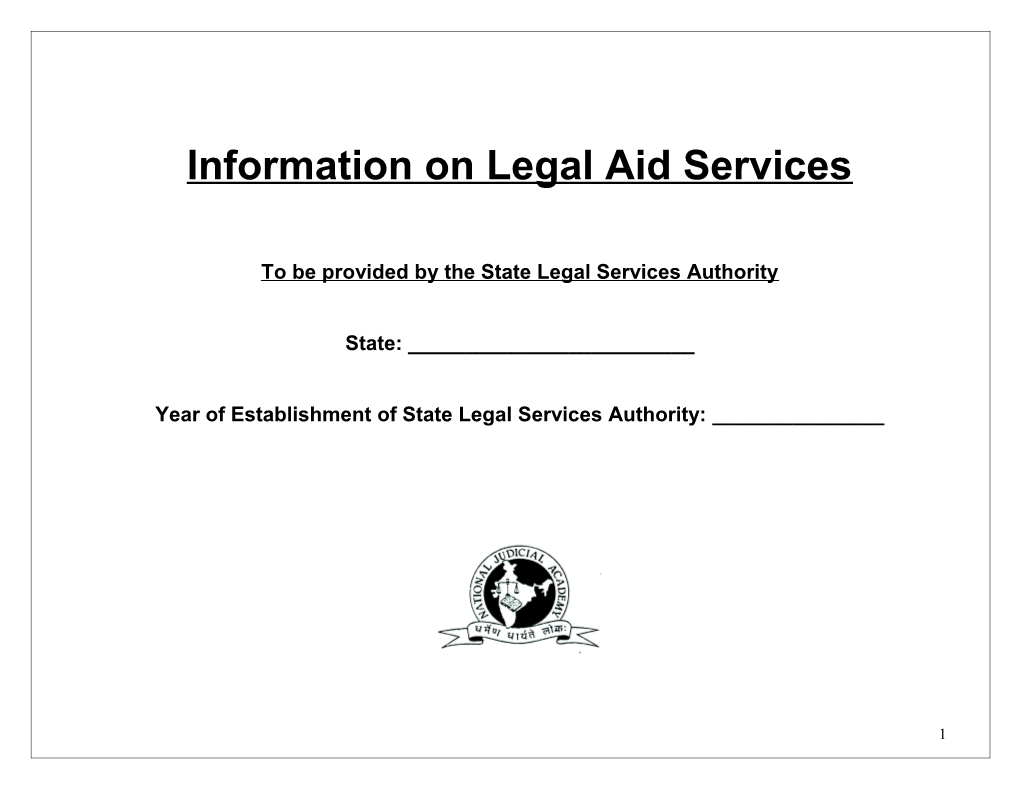 Informationon Legal Aid Services