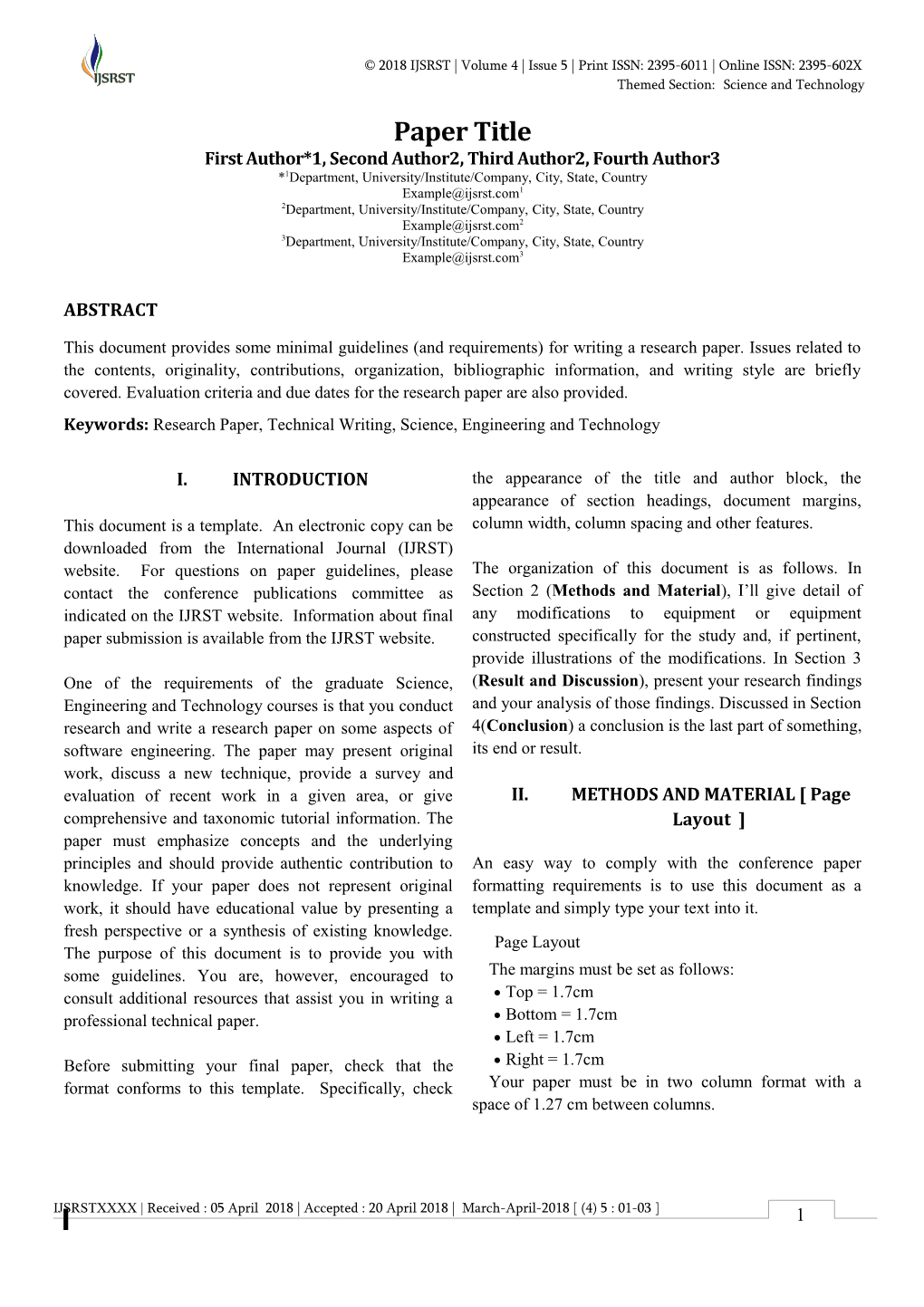 IEEE Paper Word Template in A4 Page Size (V3)