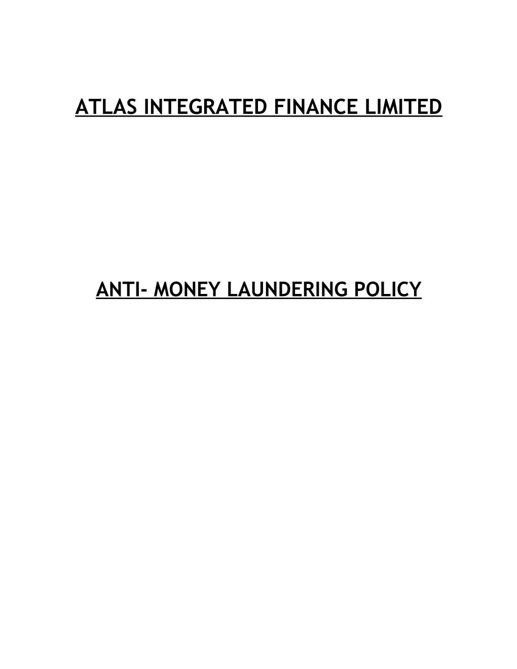 Policy Statement on AML/CFT Guidelines - Angel Group of Companies