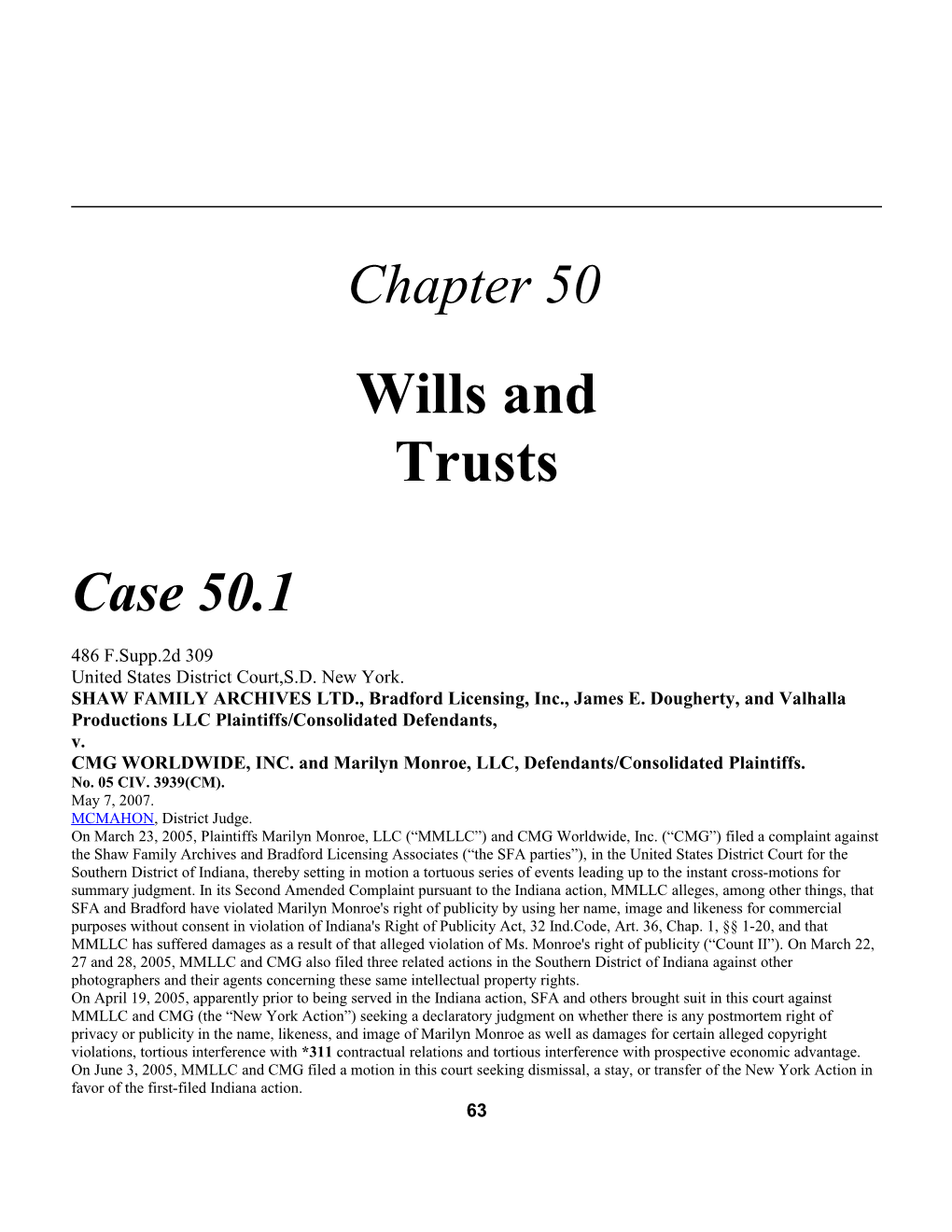 Chapter 50: Wills and Trusts 1