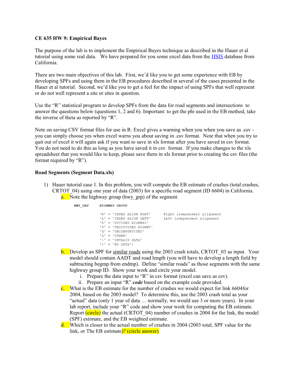 CE 635HW 9: Empirical Bayes