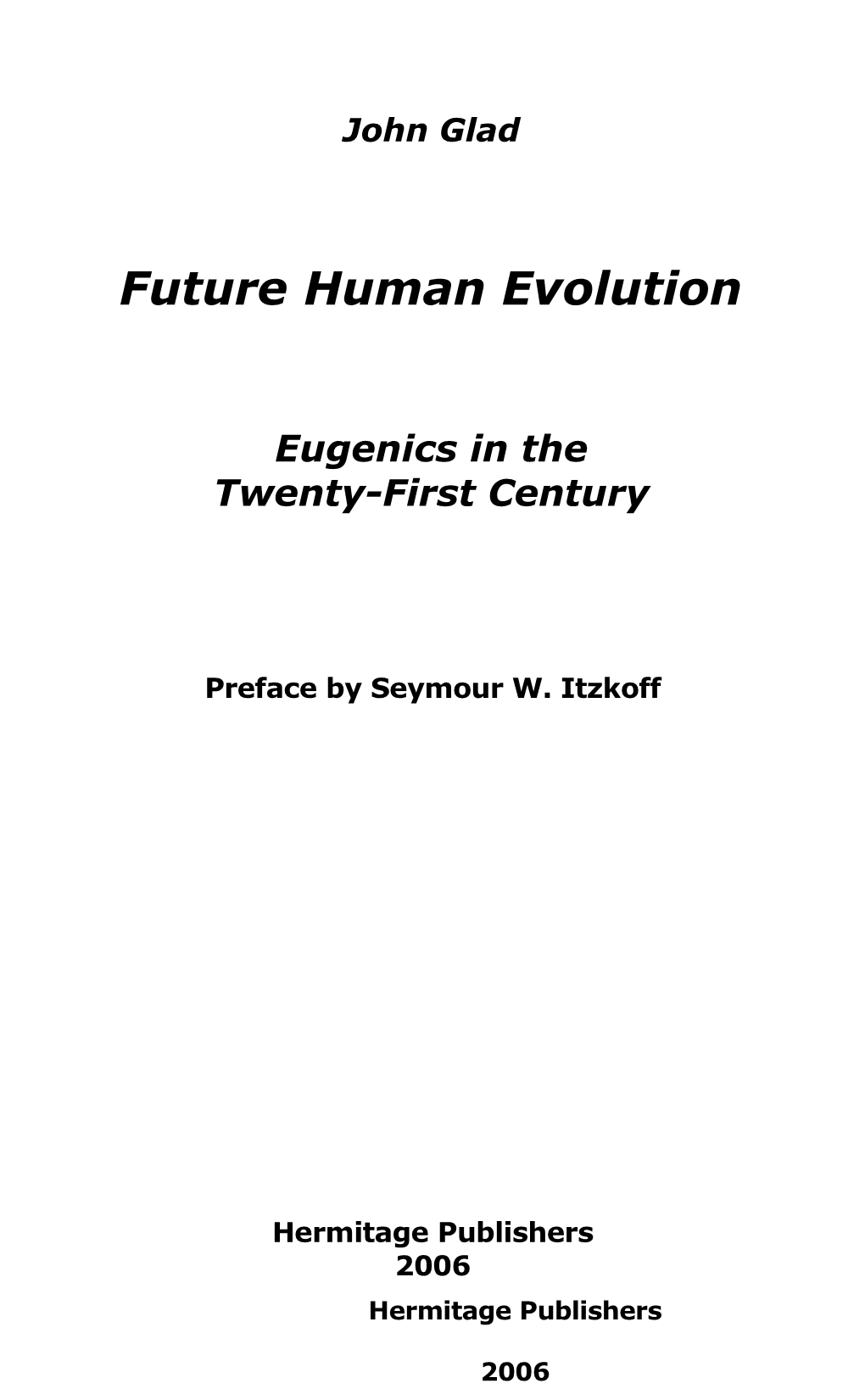 Future Human Evolution