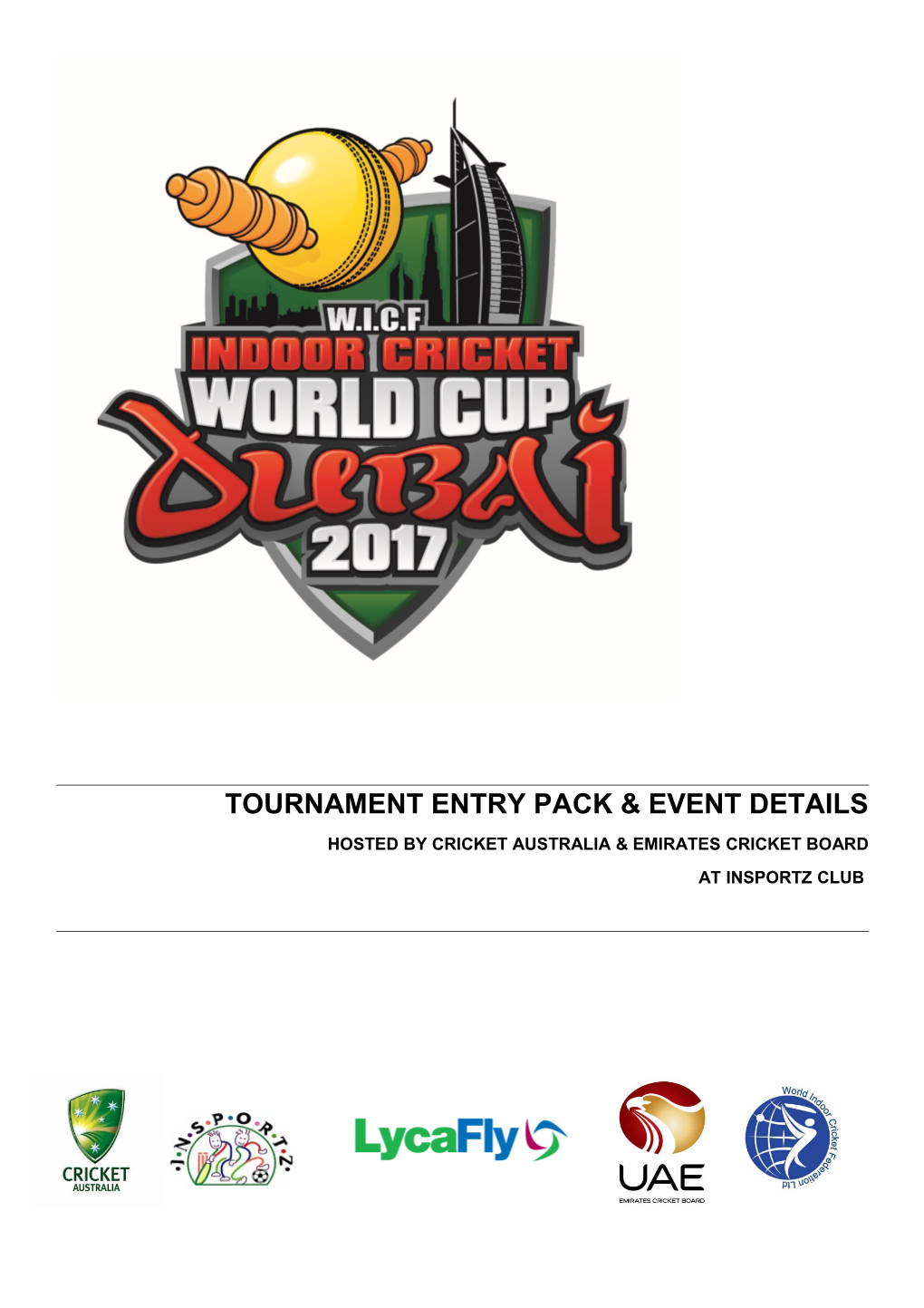 Tournament Entry Pack & Event Details