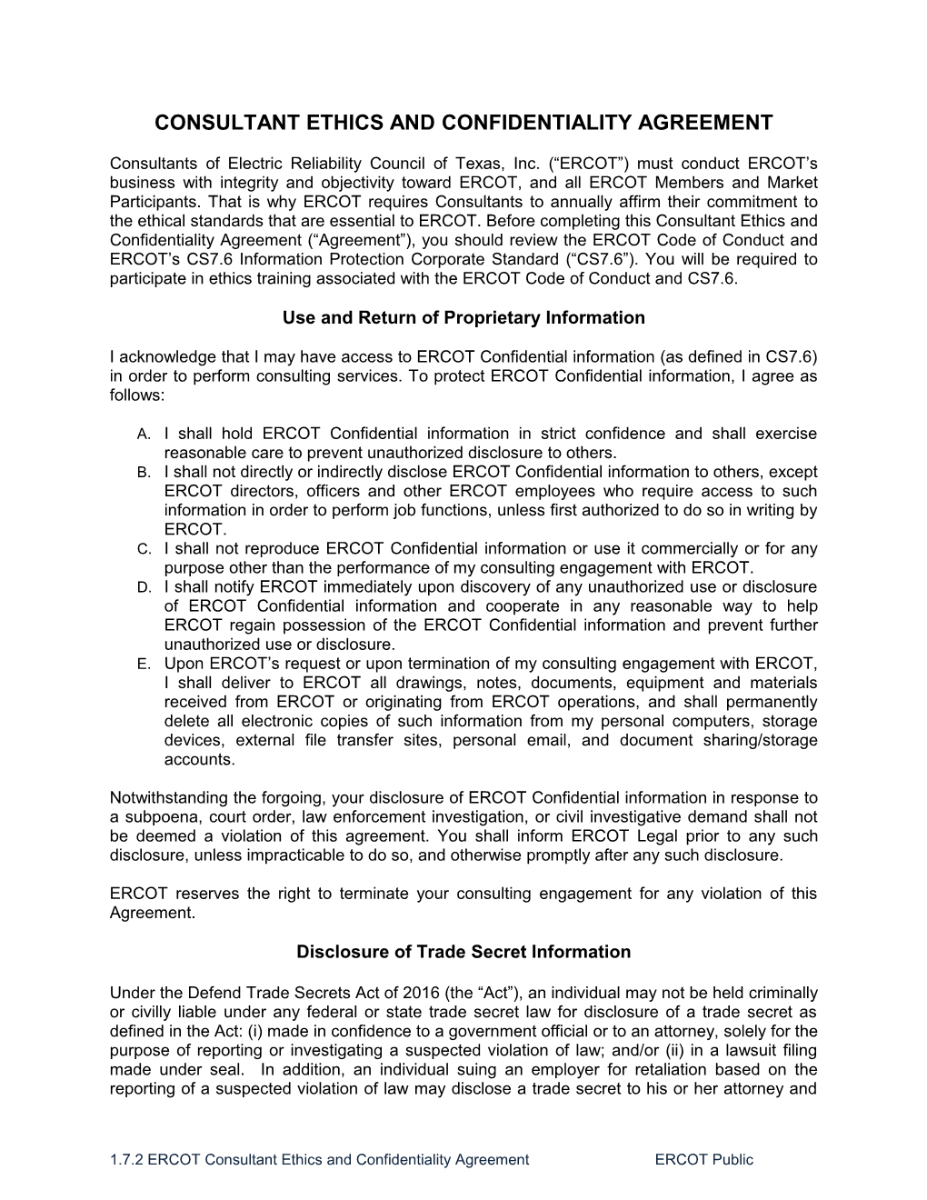 1.7.2 Consultant Ethics Agreement