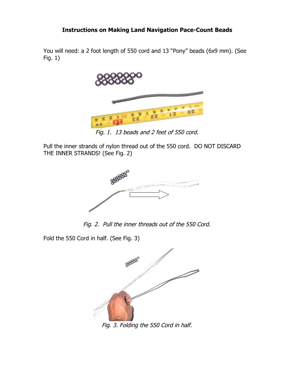 Instructions on Making Land Navigation Pace-Count Beads