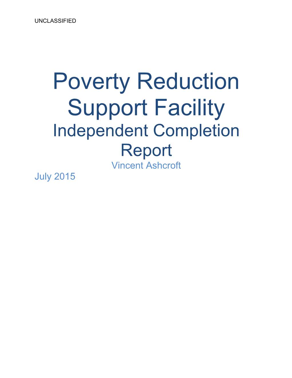 Poverty Reduction Support Facility