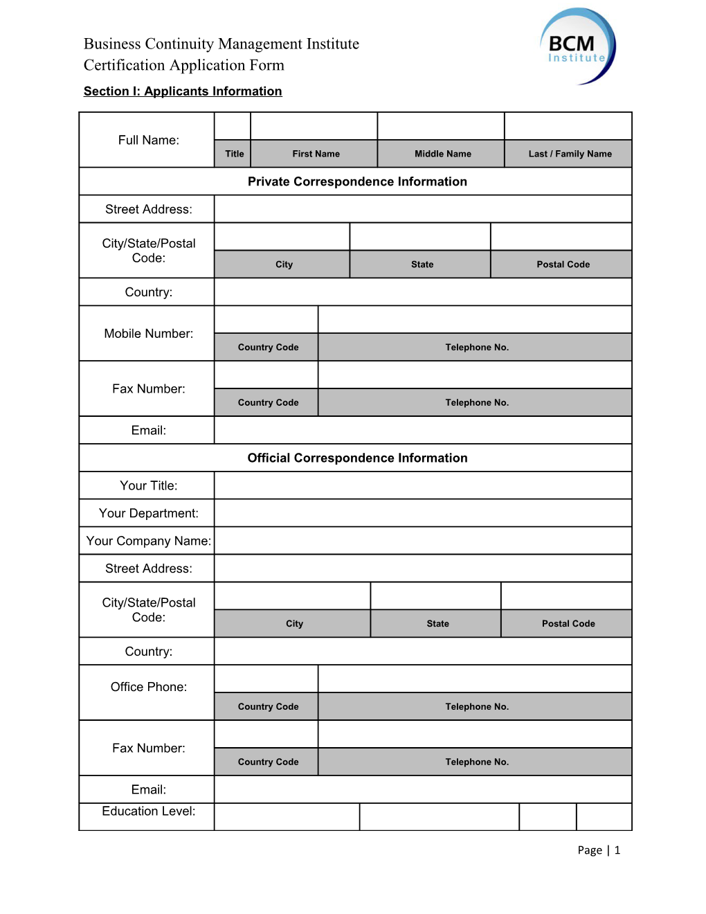 Disaster Recovery Certified Specialist (DRCS)