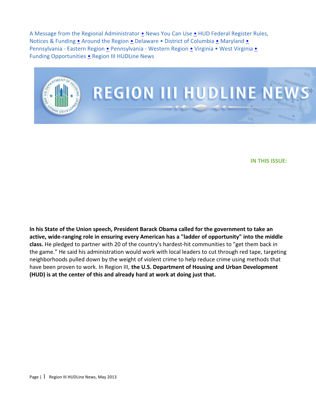Hud Federal Register Rules, Notices& Funding