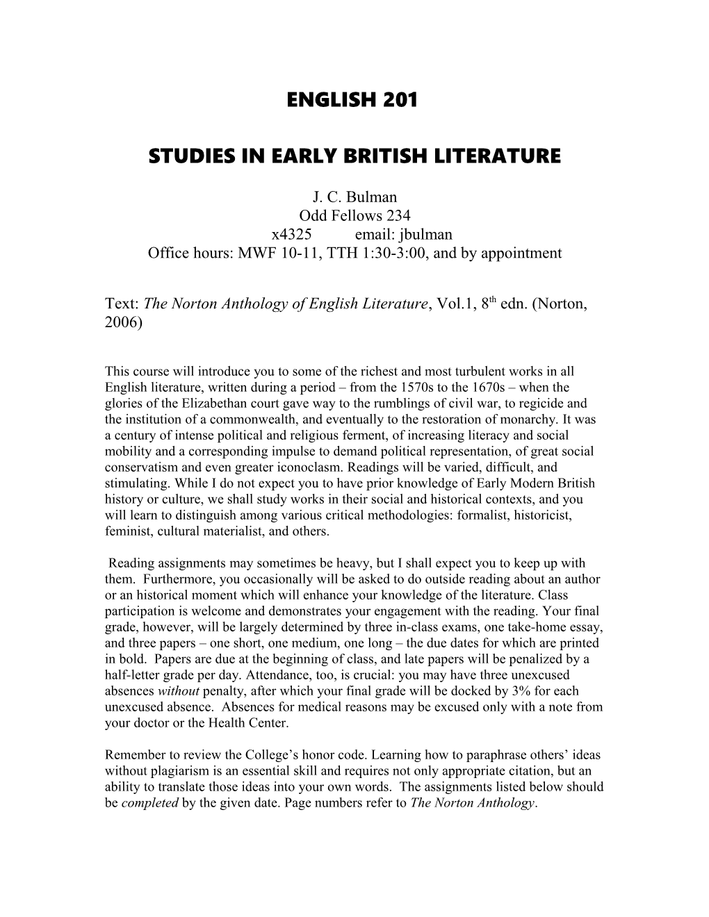 Studies in Early British Literature