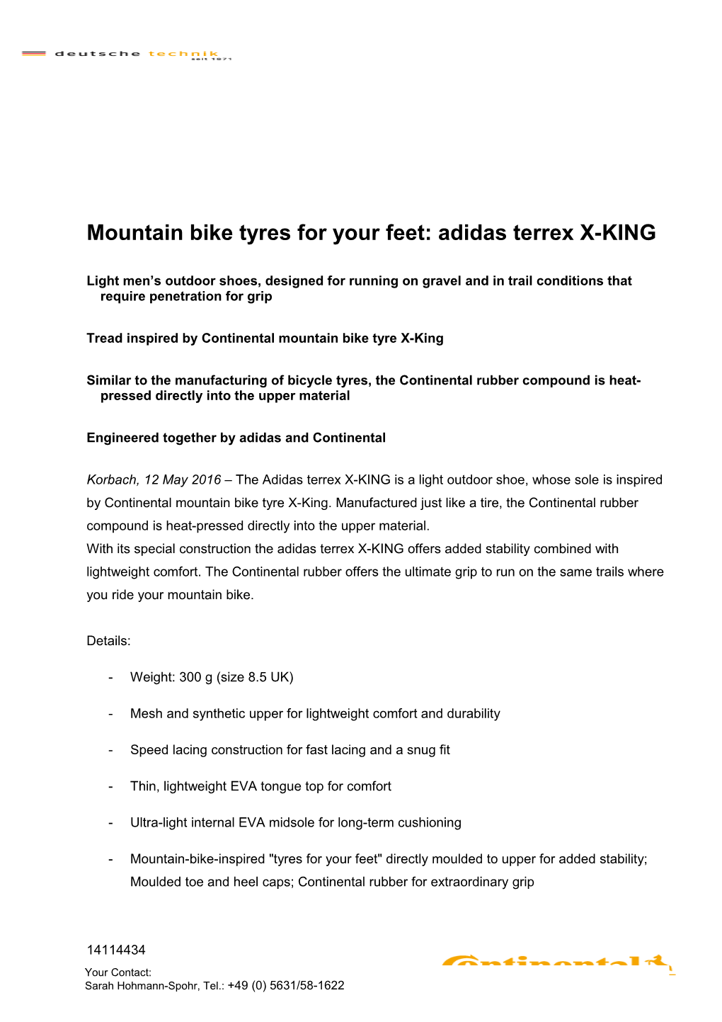 Mountain Bike Tyres for Your Feet: Adidasterrex X-KING