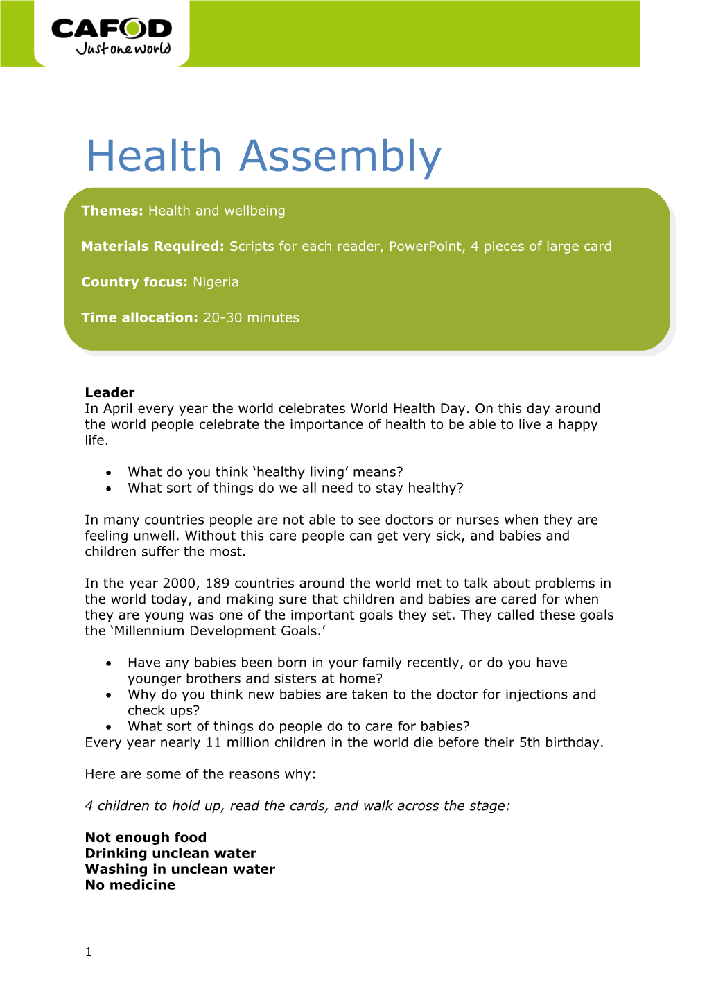 Health Assembly