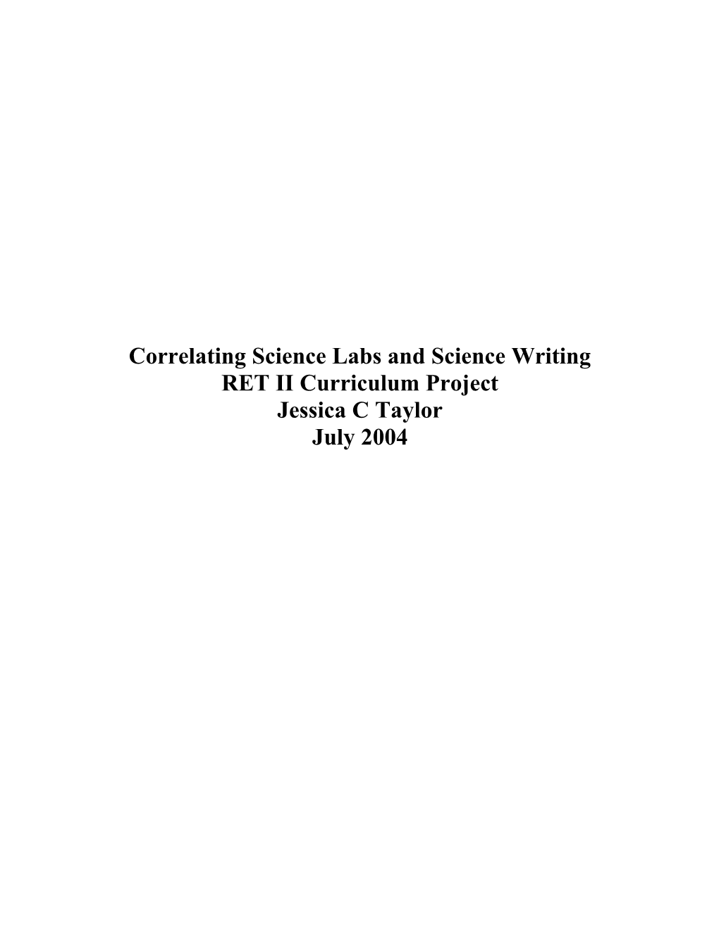 Correlating Science Labs and Science Writing