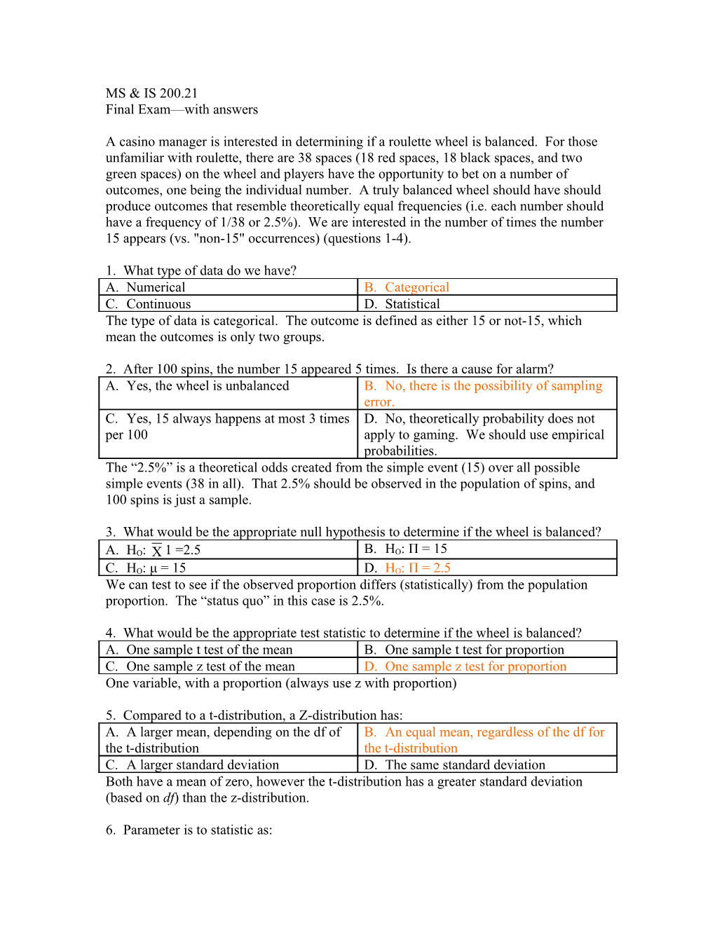 Final Exam with Answers