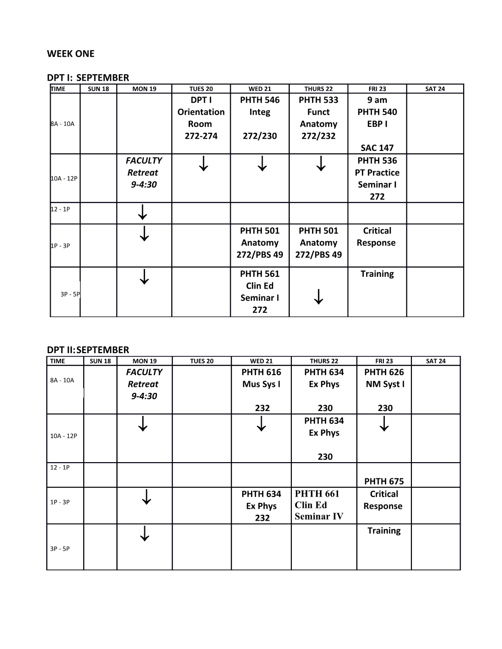 Weekly Planning Schedule