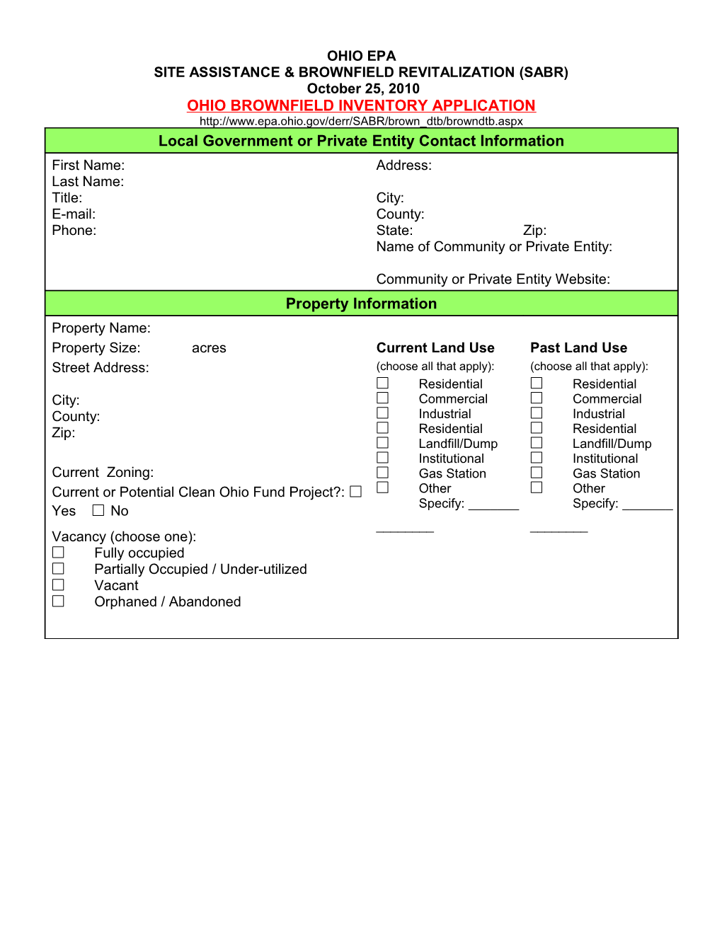 Site Assistance& Brownfield Revitalization (Sabr)