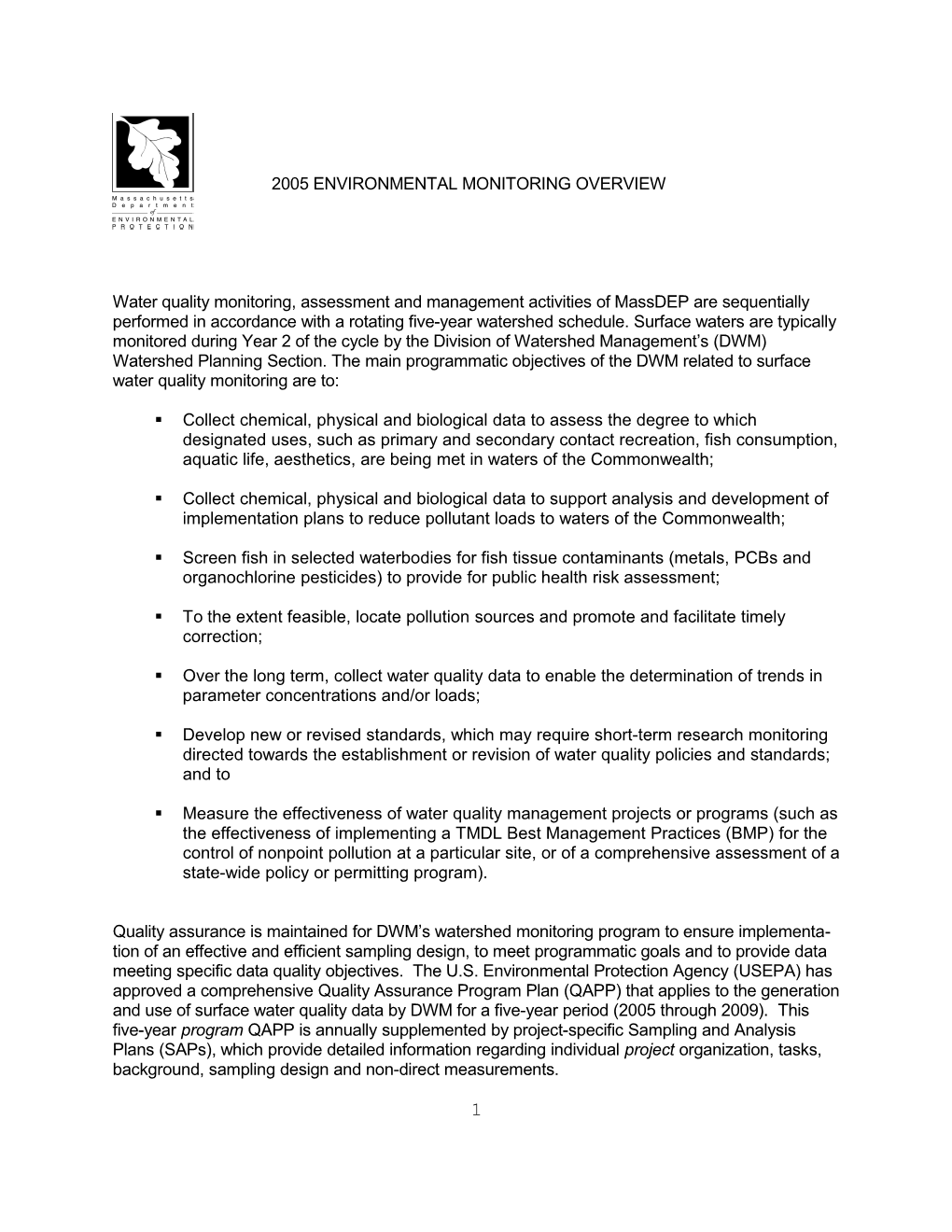 2005 Environmental Monitoring Overview