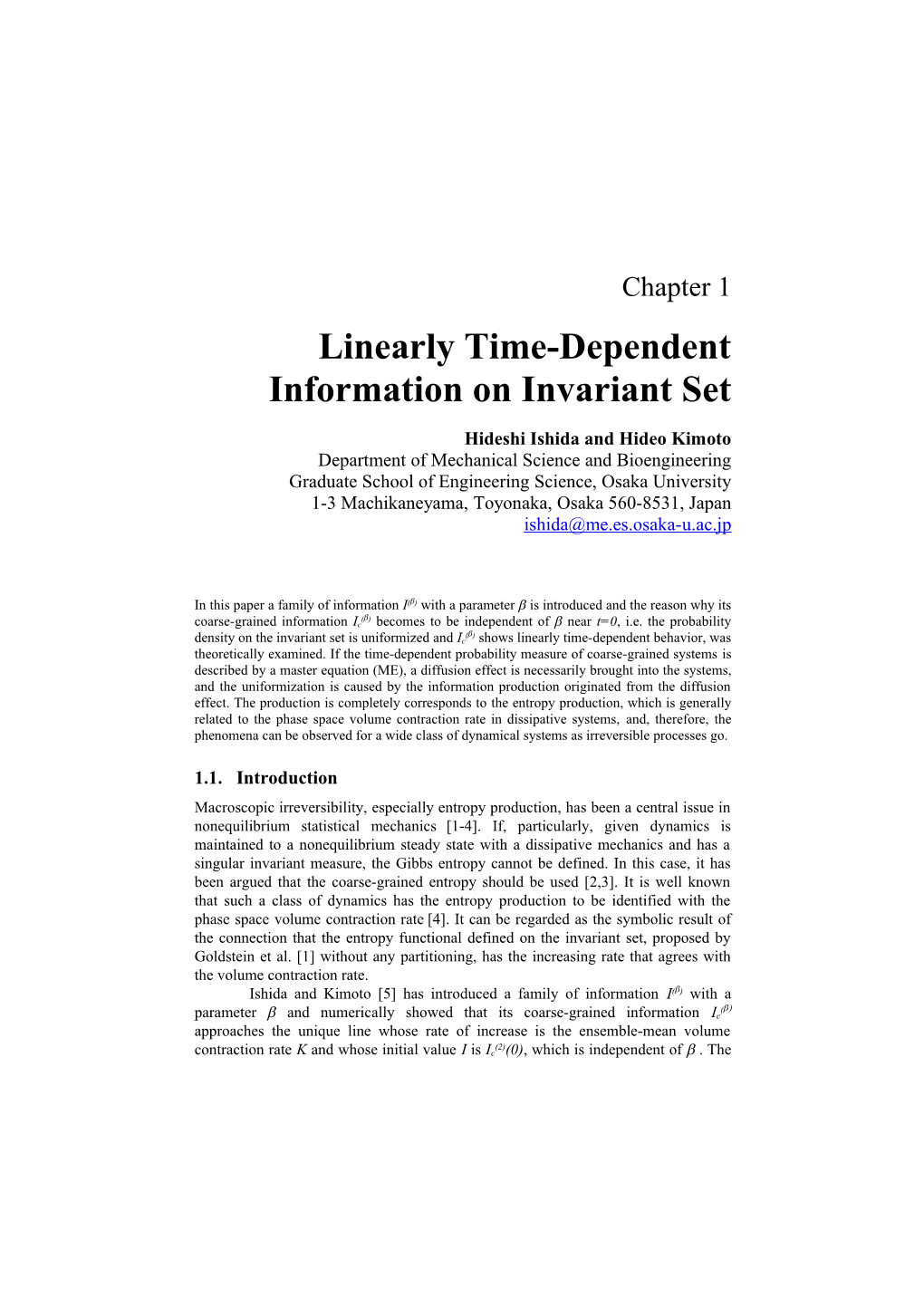 Linearly Time-Dependent