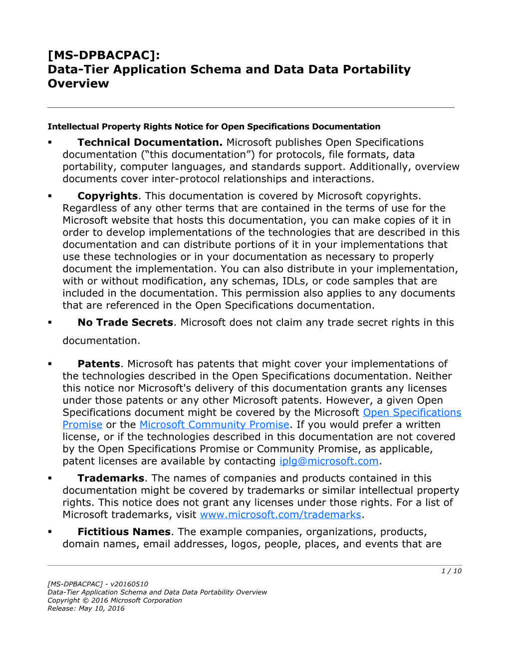 Data-Tier Application Schema and Data Data Portability Overview