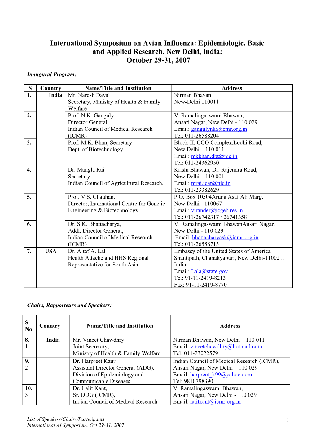 International Symposium on Avian Influenza: Epidemiological, Basic and Applied Research