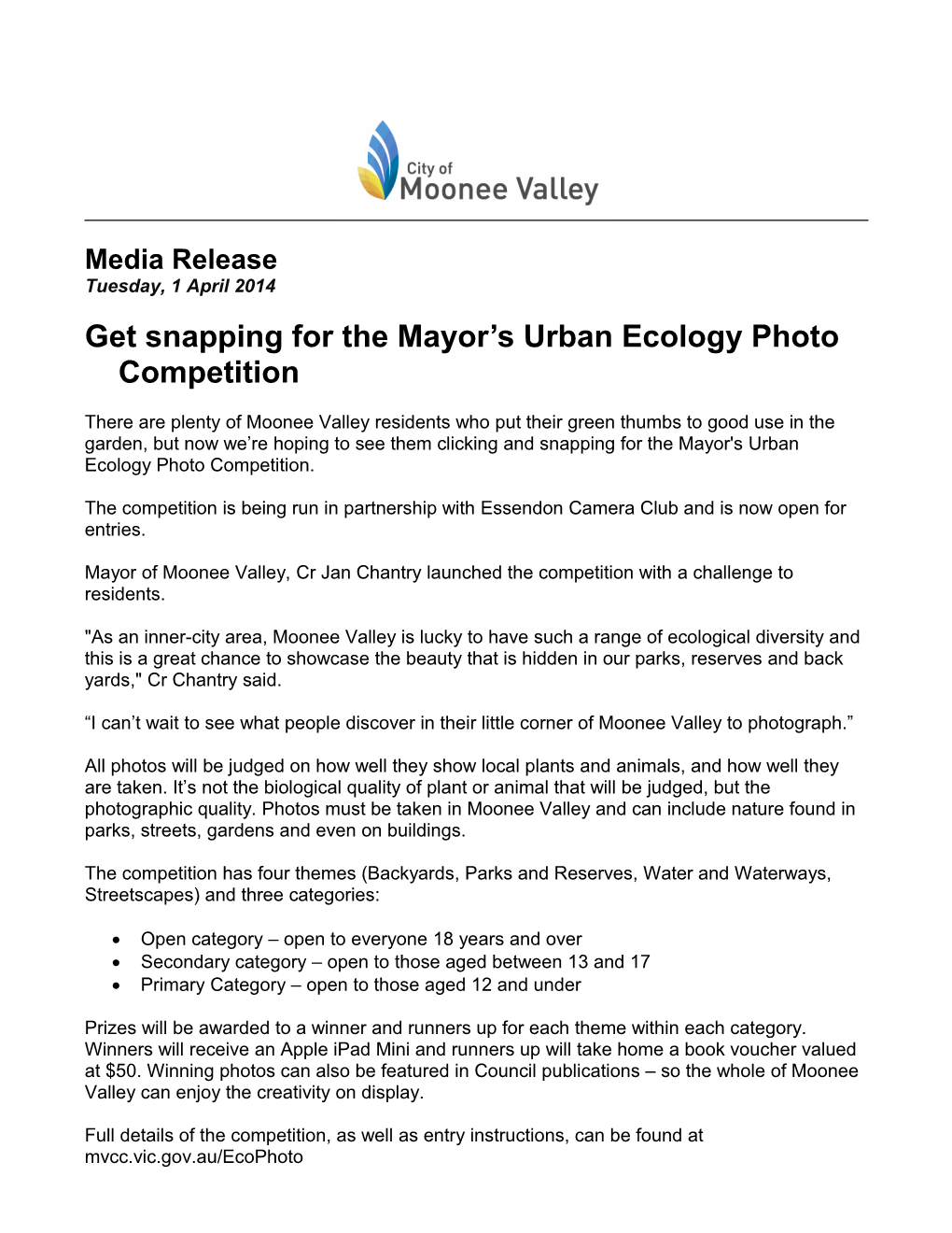 Get Snapping for the Mayor S Urban Ecology Photo Competition