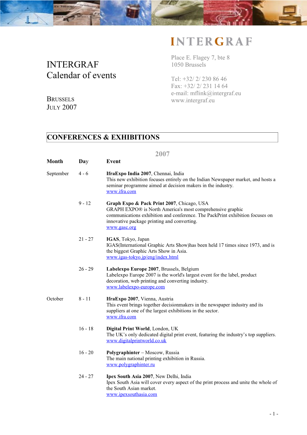 Conferences & Exhibitions