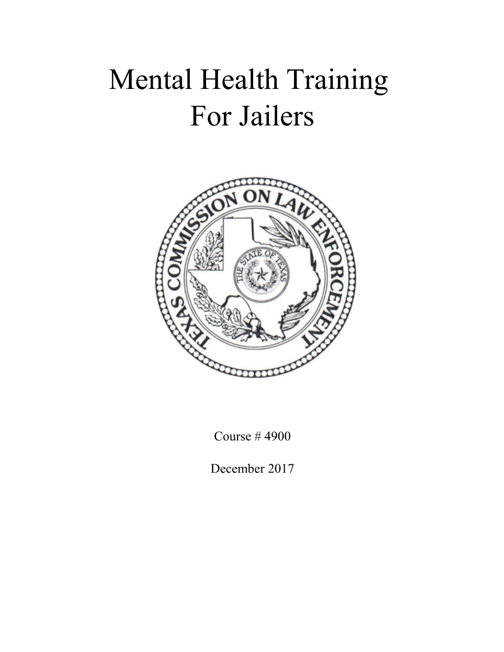 Mental Health Training for Jailers