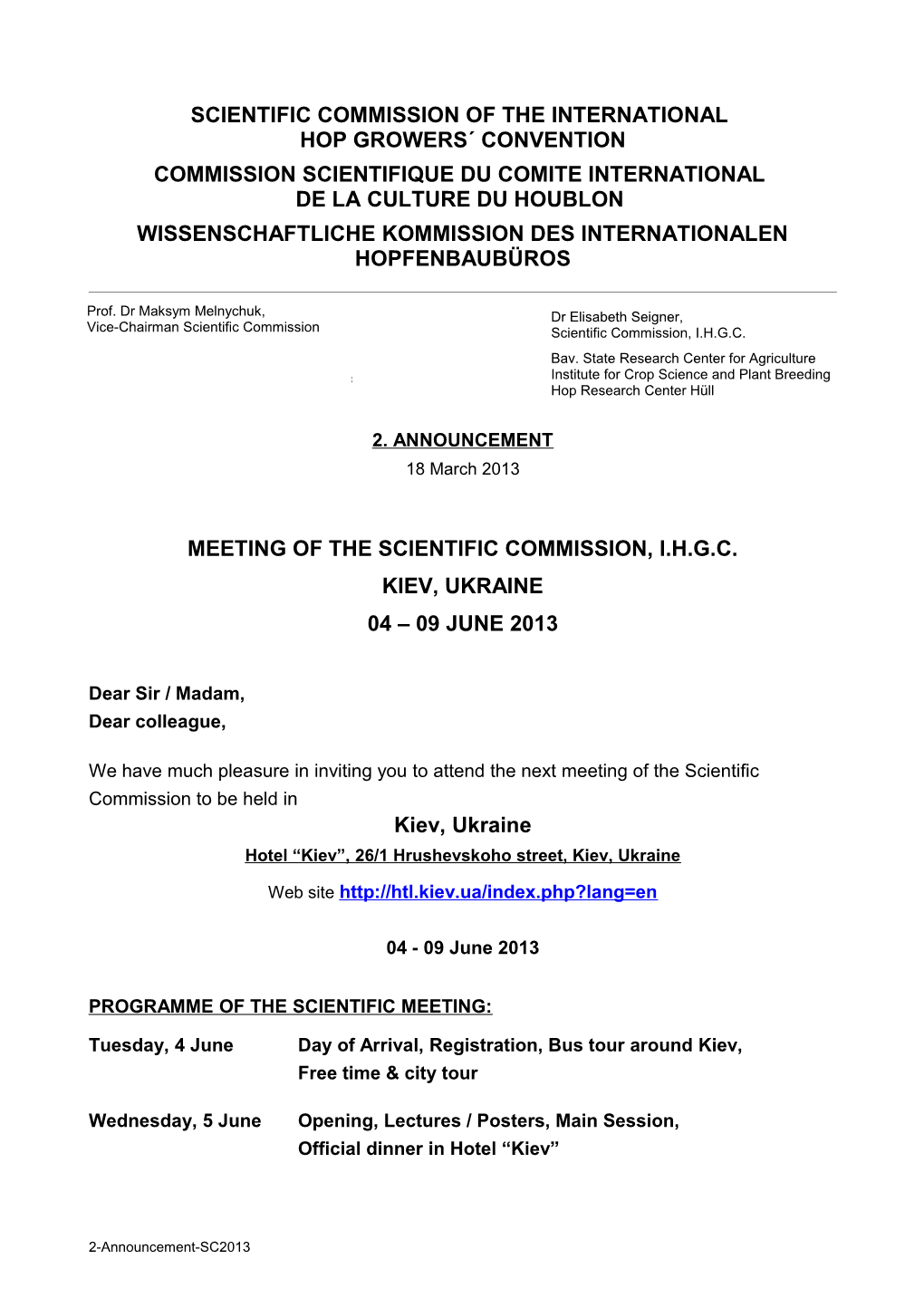 Scientific Commission of the International